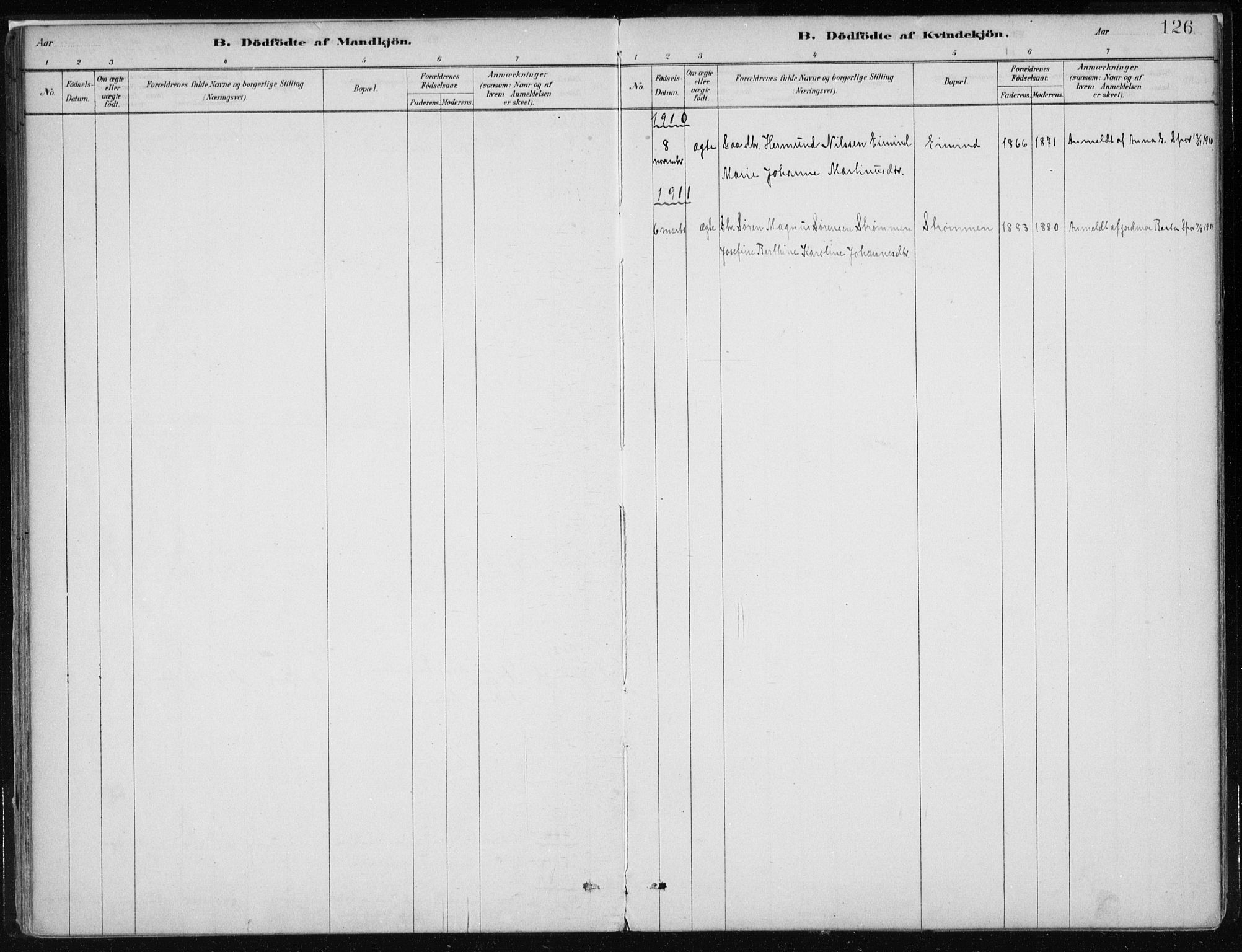 Askvoll sokneprestembete, SAB/A-79501/H/Haa/Haab/L0002: Parish register (official) no. B 2, 1879-1909, p. 126