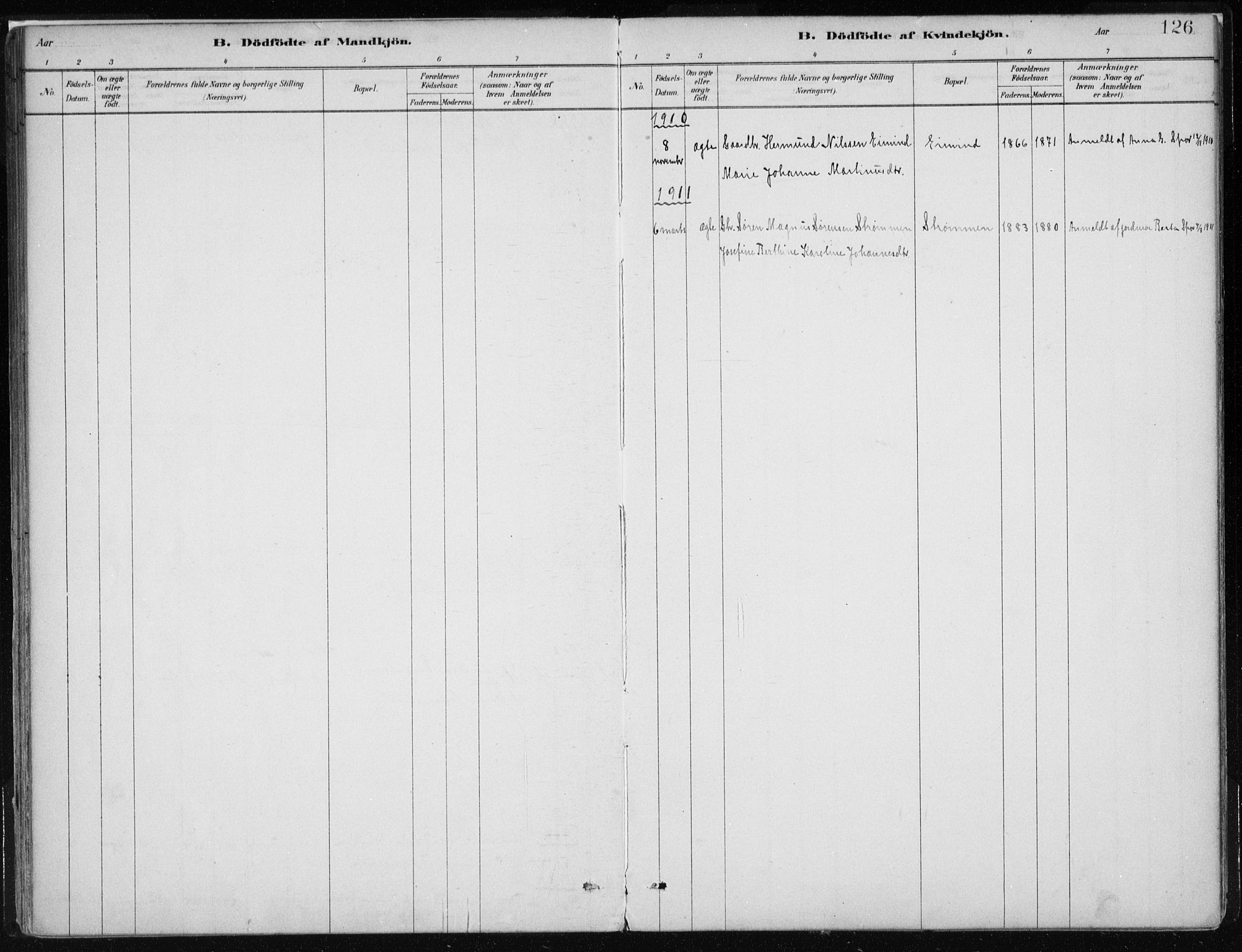 Askvoll sokneprestembete, AV/SAB-A-79501/H/Haa/Haab/L0002: Parish register (official) no. B 2, 1879-1909, p. 126