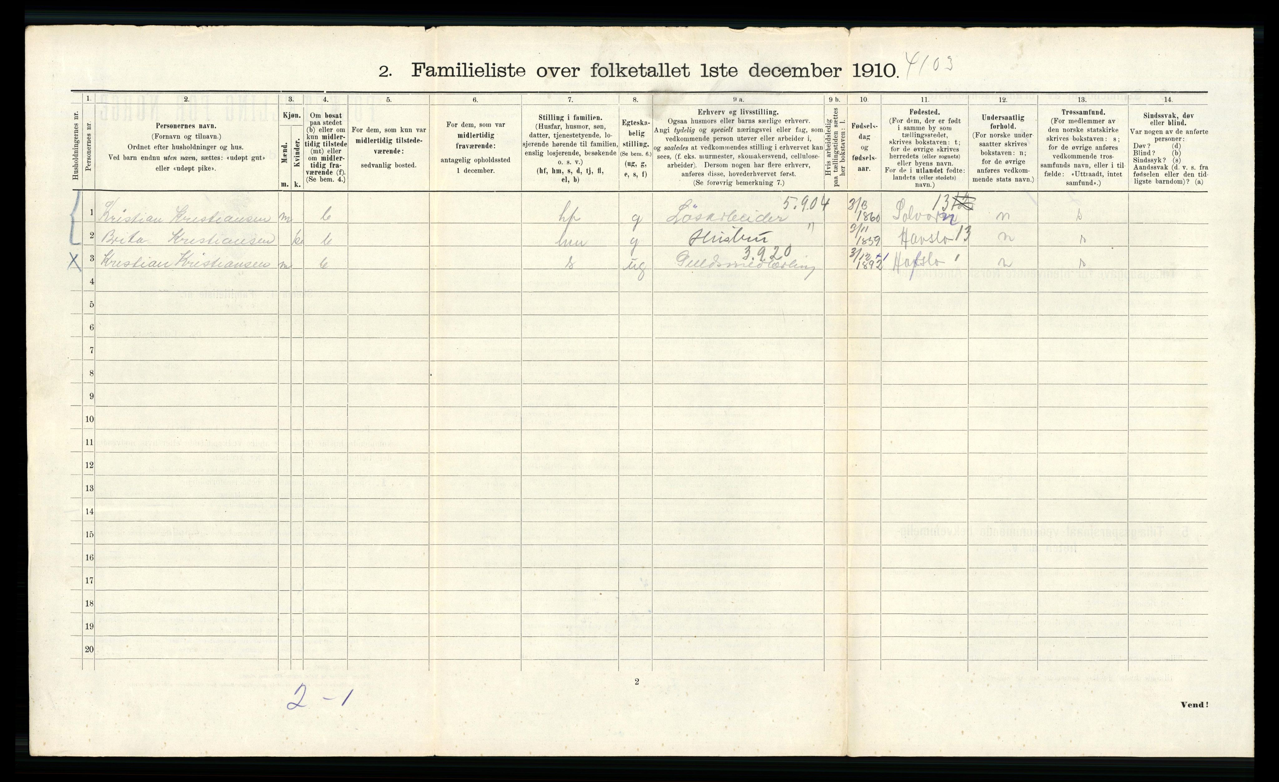 RA, 1910 census for Bergen, 1910, p. 19686