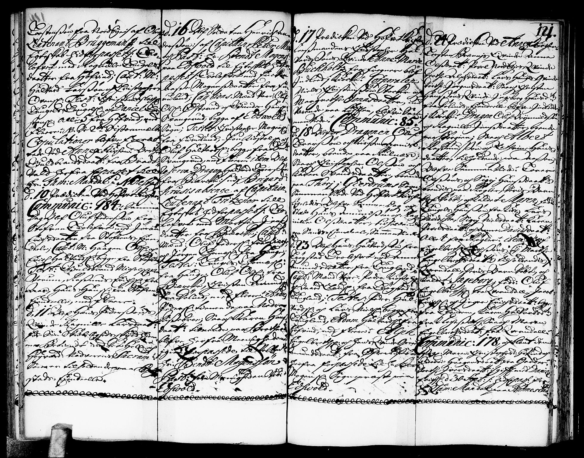 Ullensaker prestekontor Kirkebøker, AV/SAO-A-10236a/F/Fa/L0003: Parish register (official) no. I 3, 1711-1720, p. 121