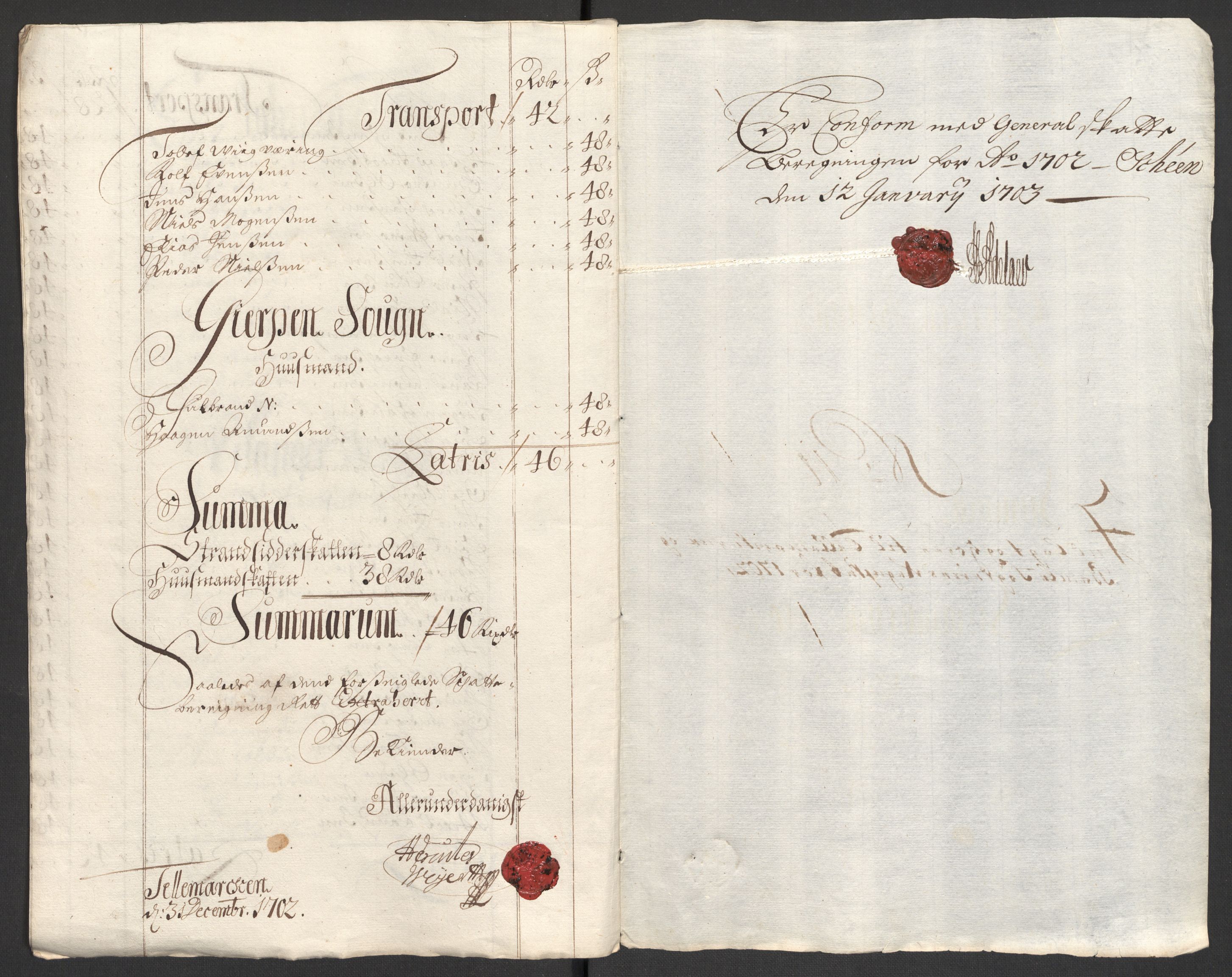 Rentekammeret inntil 1814, Reviderte regnskaper, Fogderegnskap, AV/RA-EA-4092/R36/L2107: Fogderegnskap Øvre og Nedre Telemark og Bamble, 1702, p. 245