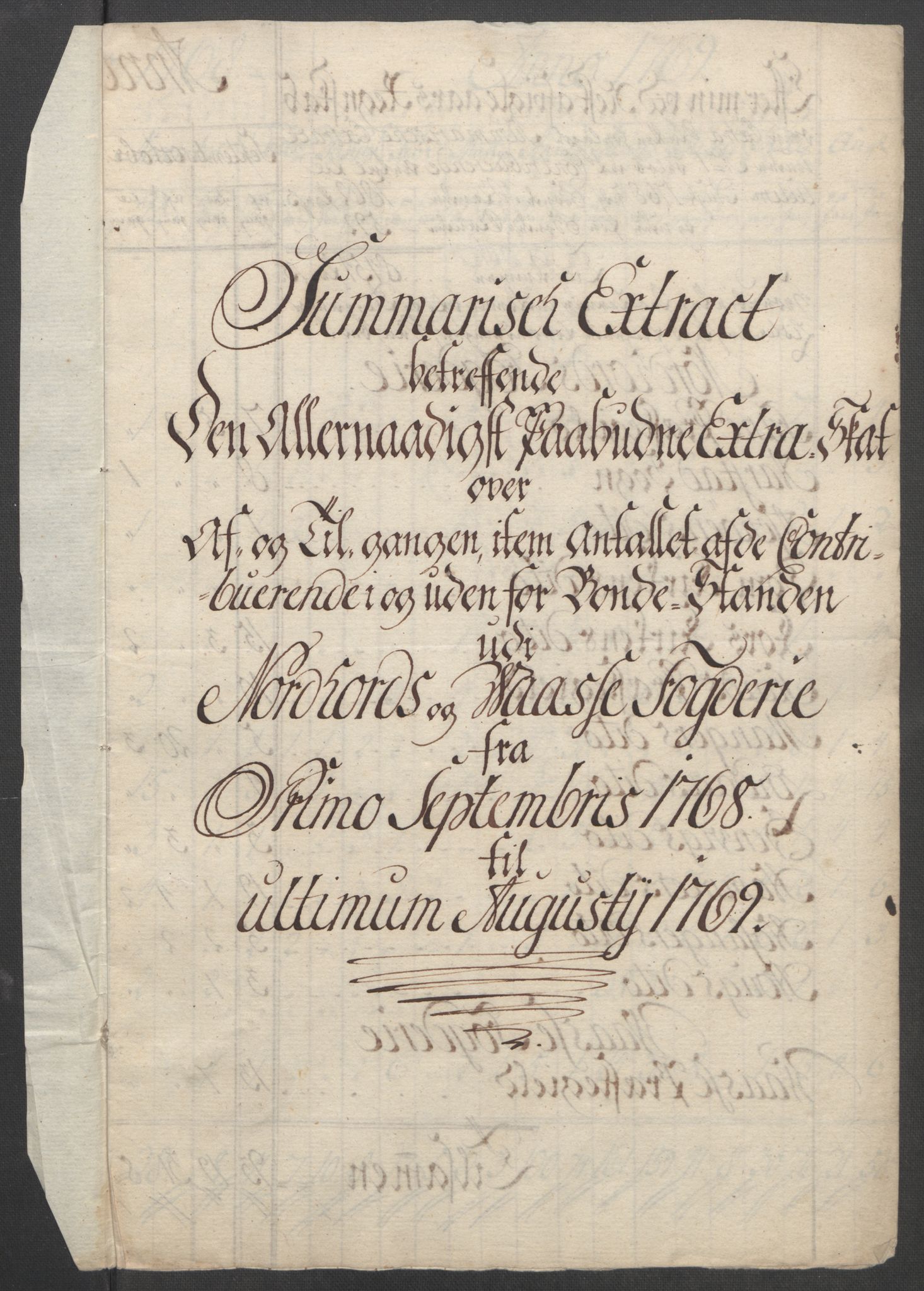Rentekammeret inntil 1814, Reviderte regnskaper, Fogderegnskap, RA/EA-4092/R51/L3303: Ekstraskatten Nordhordland og Voss, 1762-1772, p. 345