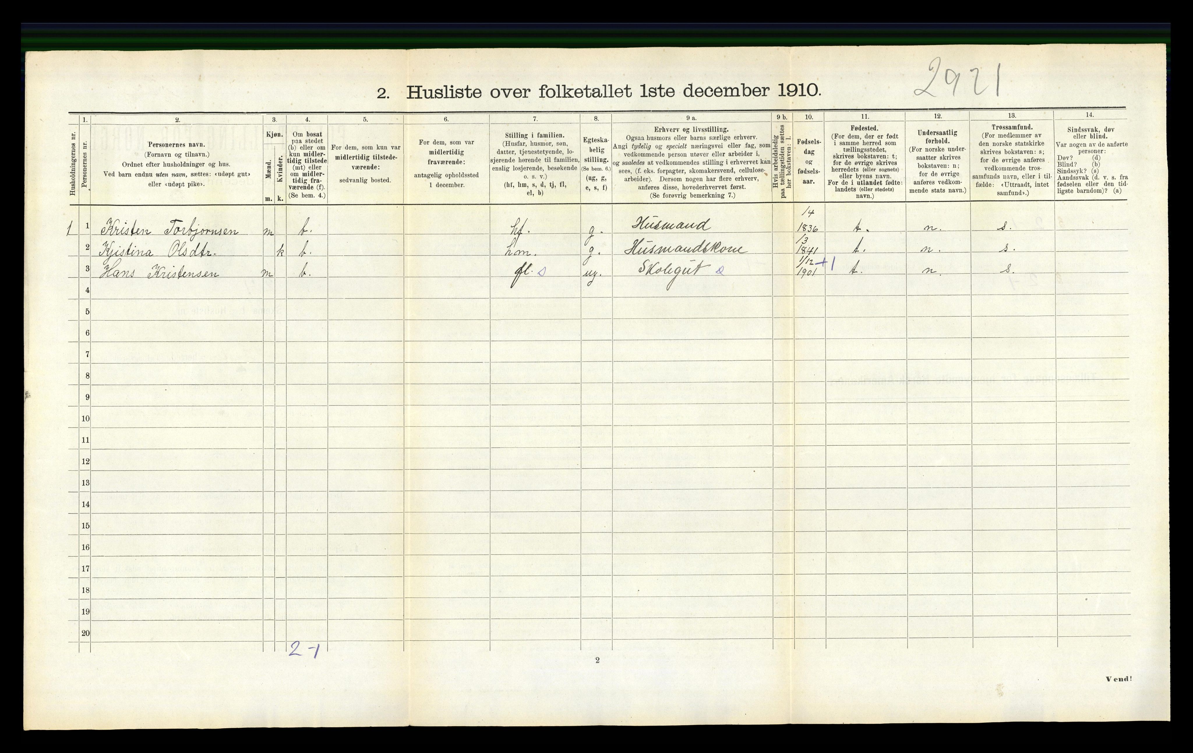 RA, 1910 census for Luster, 1910, p. 720