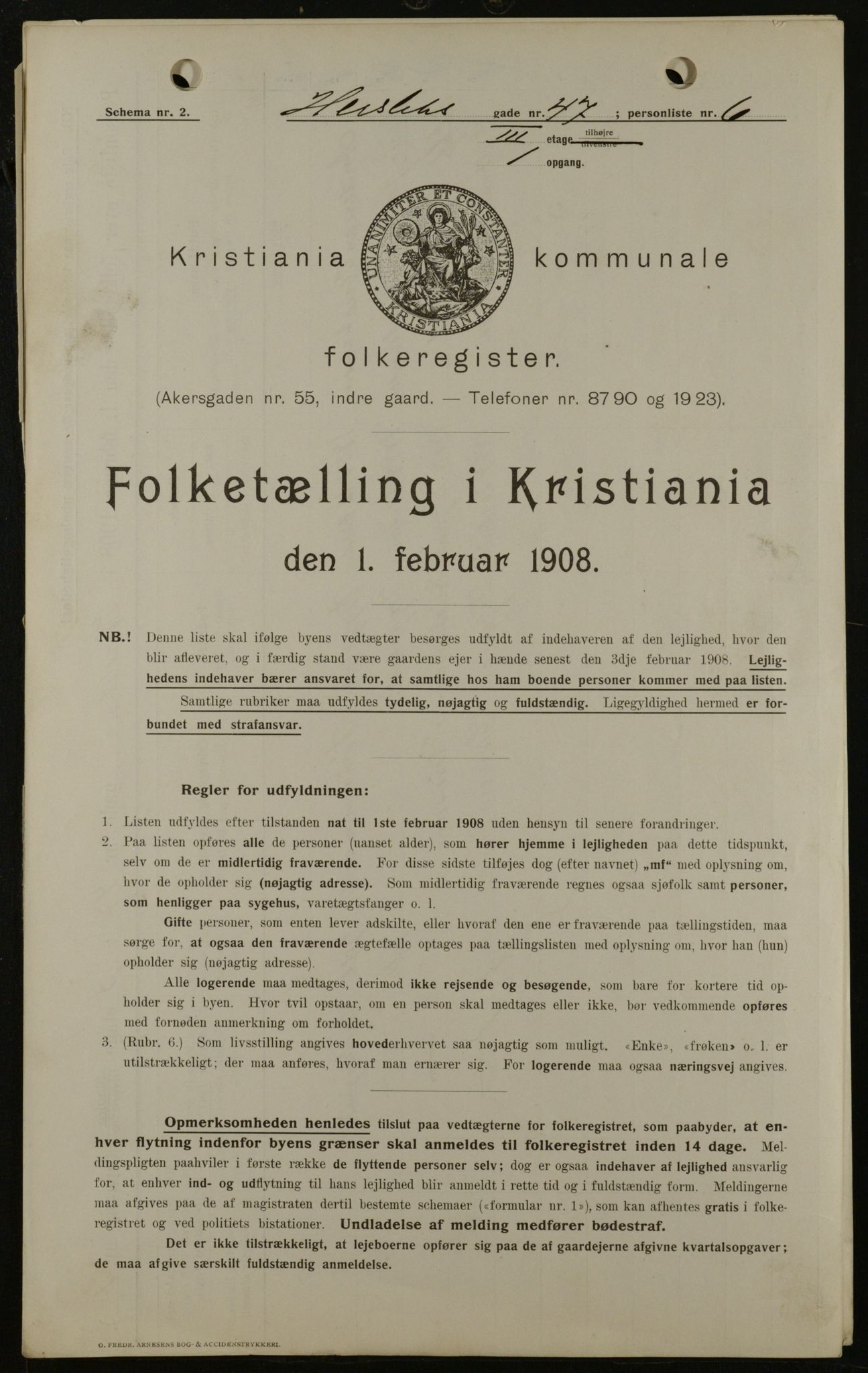 OBA, Municipal Census 1908 for Kristiania, 1908, p. 35837