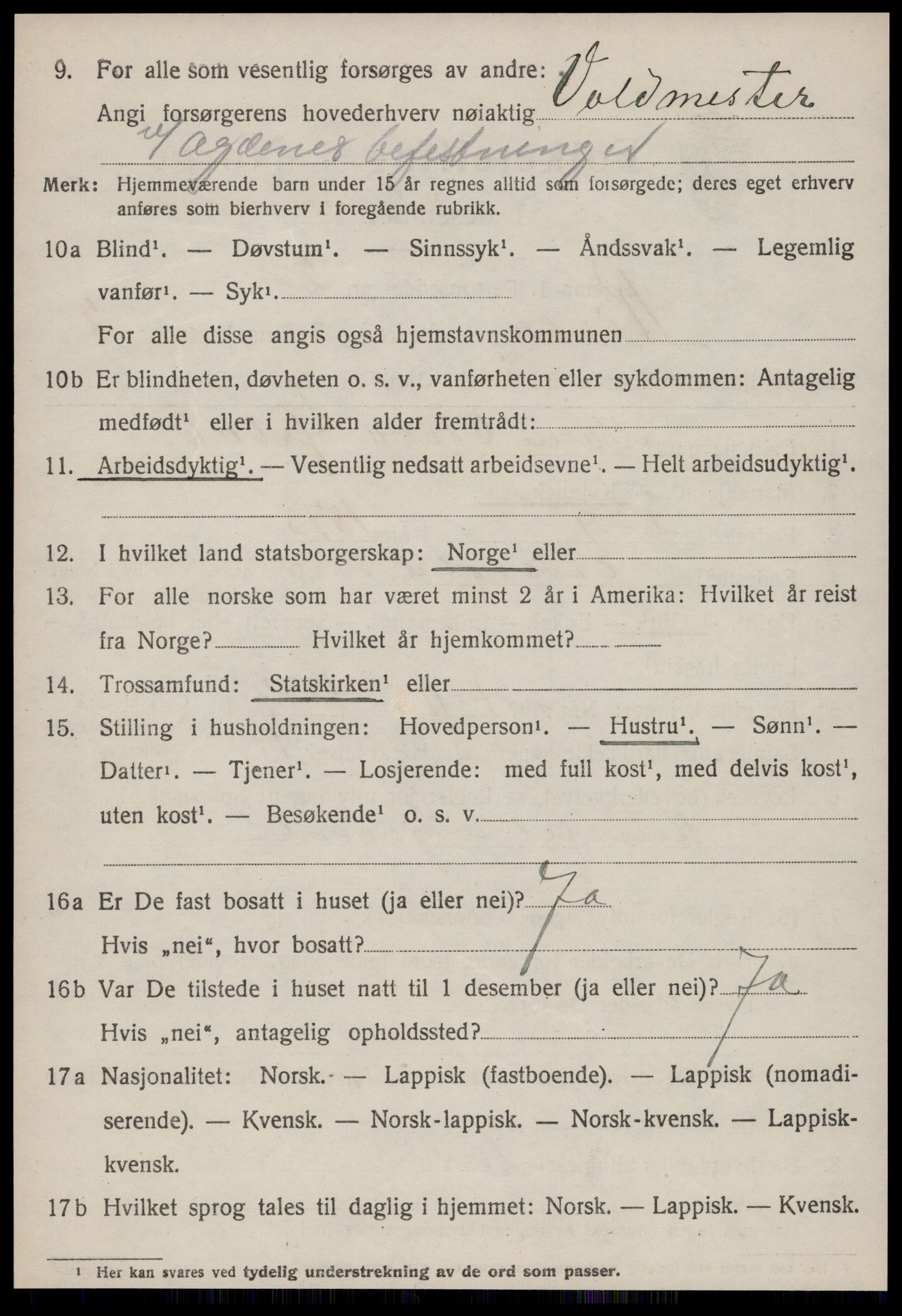 SAT, 1920 census for Rissa, 1920, p. 2330