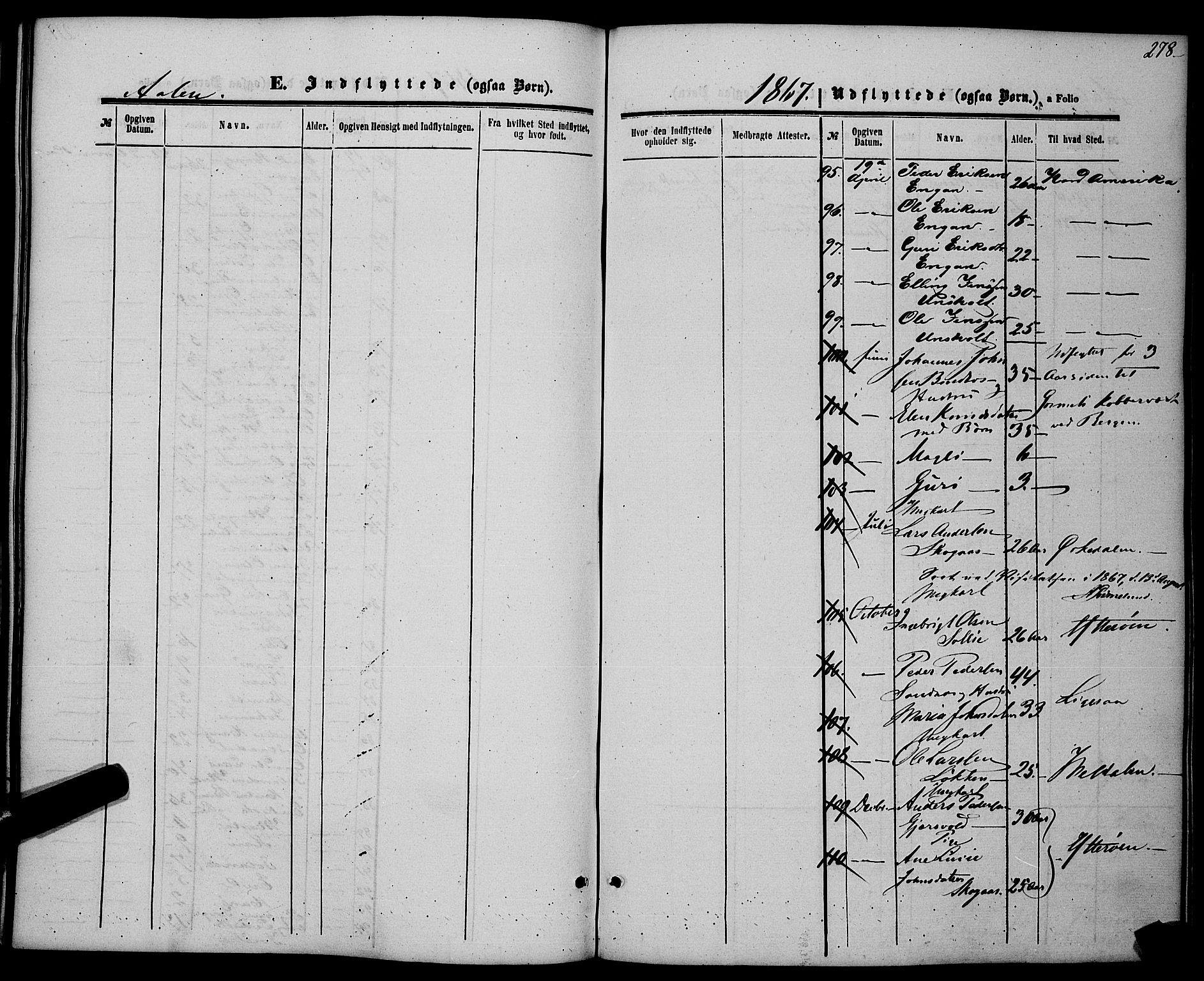 Ministerialprotokoller, klokkerbøker og fødselsregistre - Sør-Trøndelag, SAT/A-1456/685/L0968: Parish register (official) no. 685A07 /3, 1860-1869, p. 278