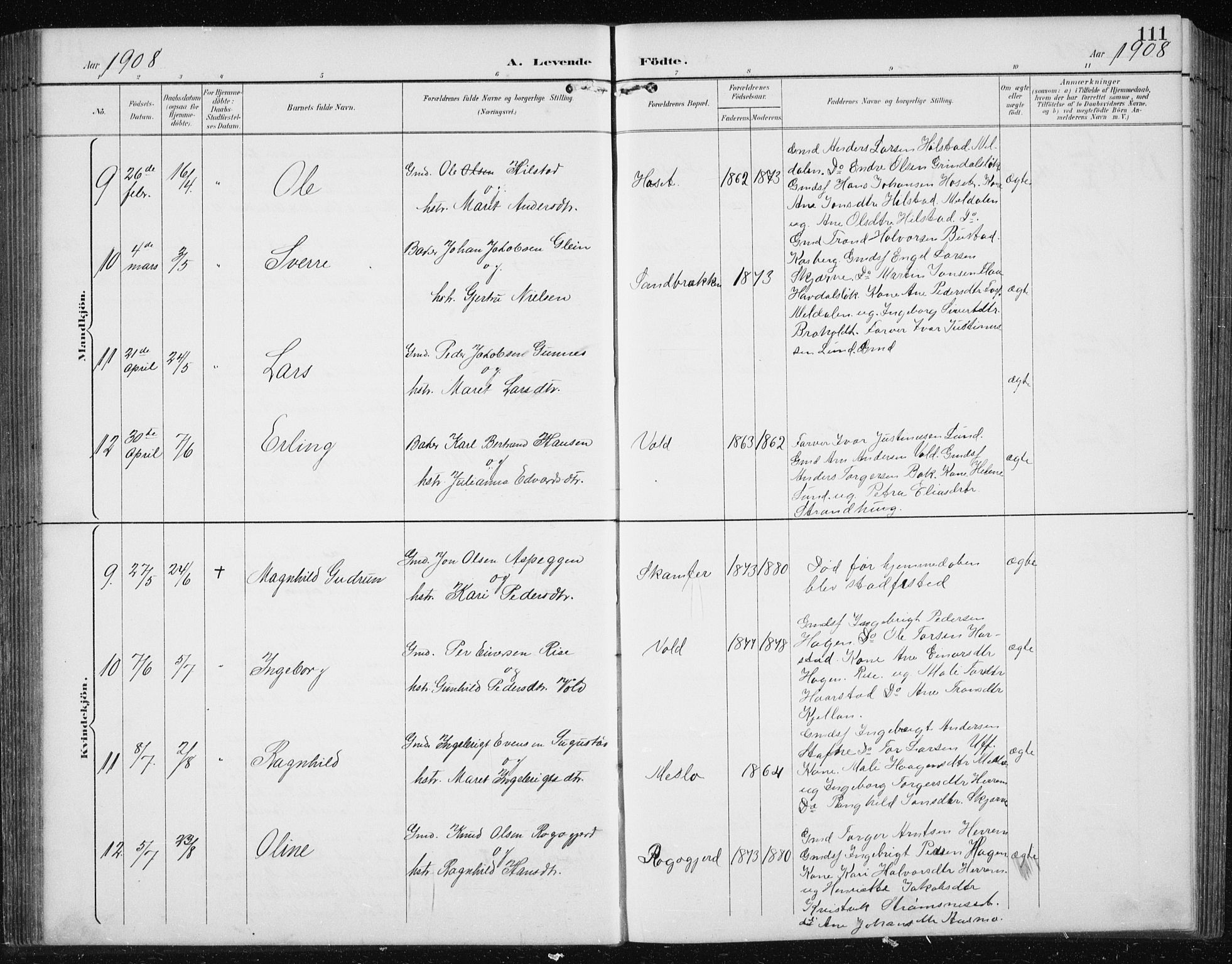 Ministerialprotokoller, klokkerbøker og fødselsregistre - Sør-Trøndelag, AV/SAT-A-1456/674/L0876: Parish register (copy) no. 674C03, 1892-1912, p. 111