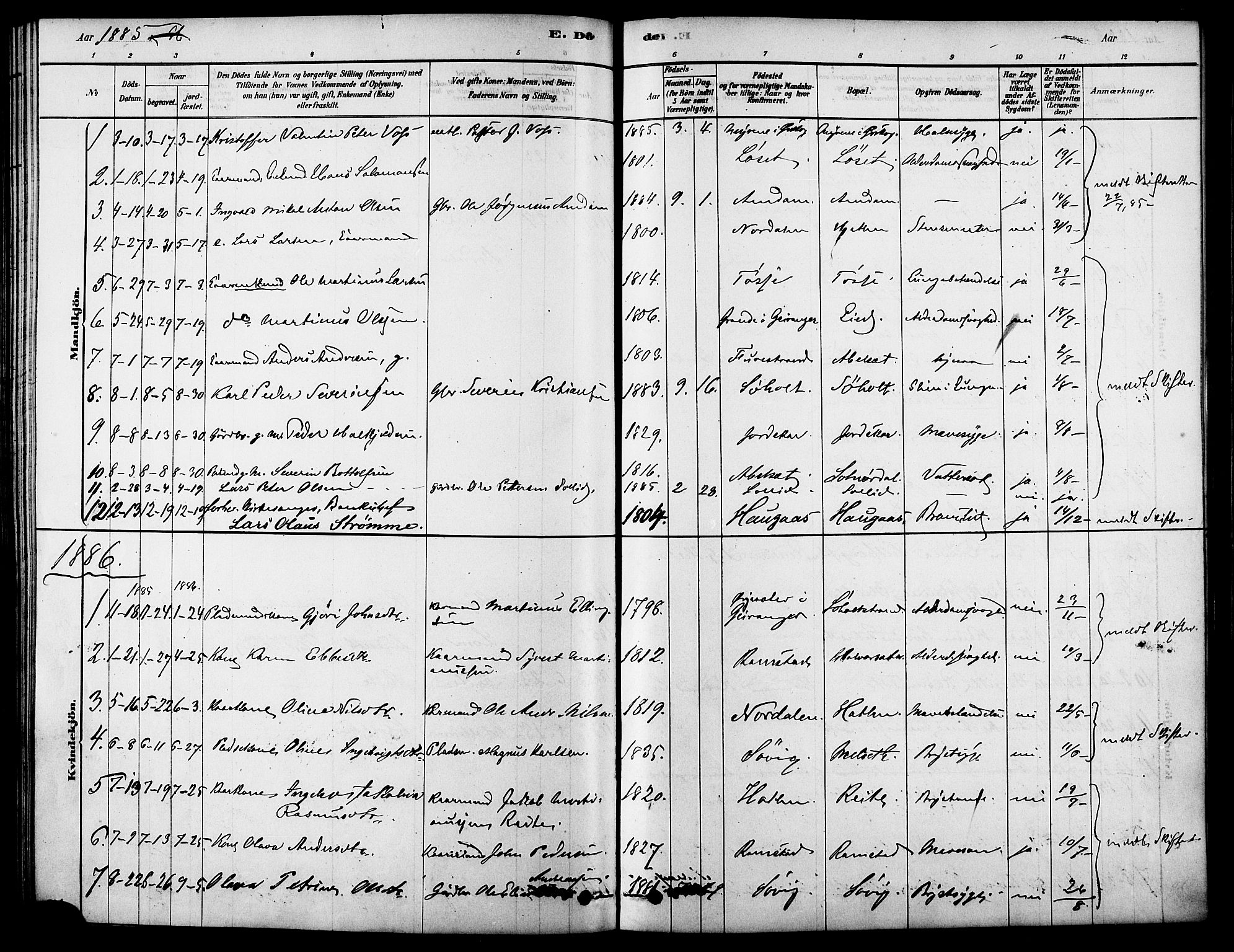 Ministerialprotokoller, klokkerbøker og fødselsregistre - Møre og Romsdal, SAT/A-1454/522/L0315: Parish register (official) no. 522A10, 1878-1890