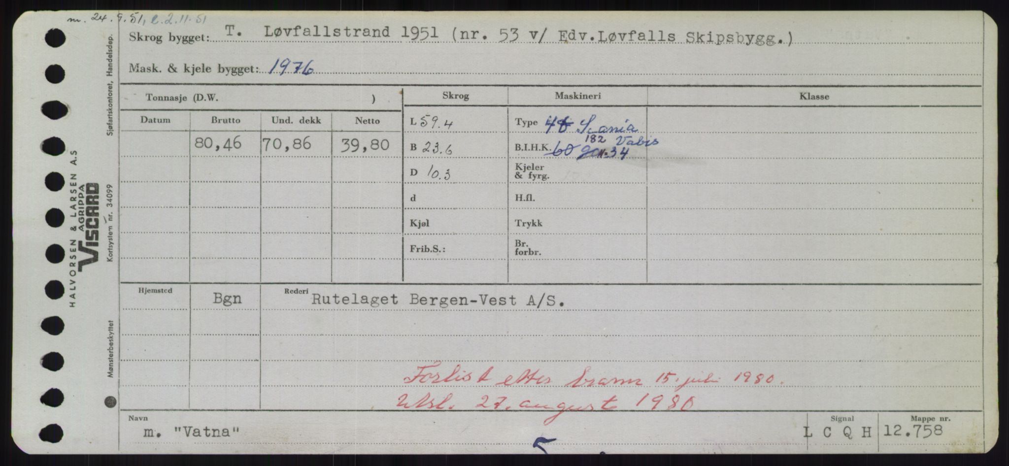 Sjøfartsdirektoratet med forløpere, Skipsmålingen, AV/RA-S-1627/H/Hd/L0040: Fartøy, U-Ve, p. 415