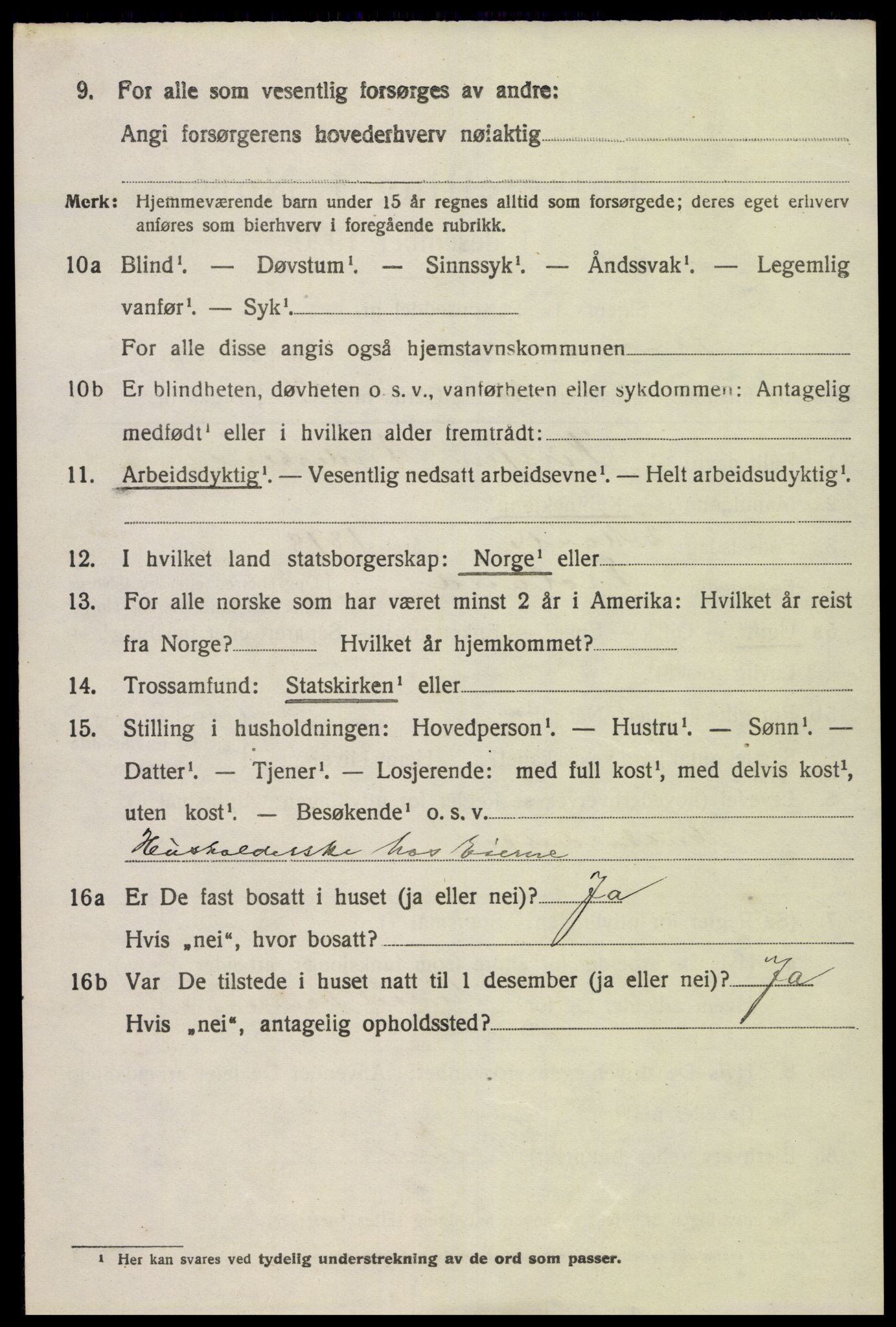 SAK, 1920 census for Froland, 1920, p. 2870