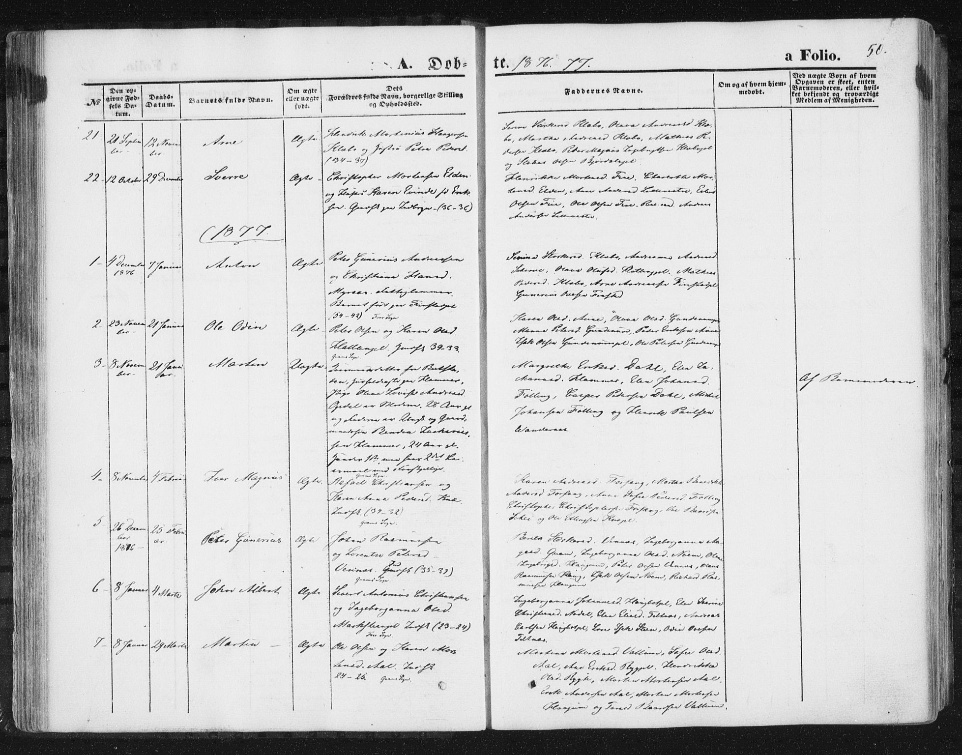 Ministerialprotokoller, klokkerbøker og fødselsregistre - Nord-Trøndelag, SAT/A-1458/746/L0447: Parish register (official) no. 746A06, 1860-1877, p. 50