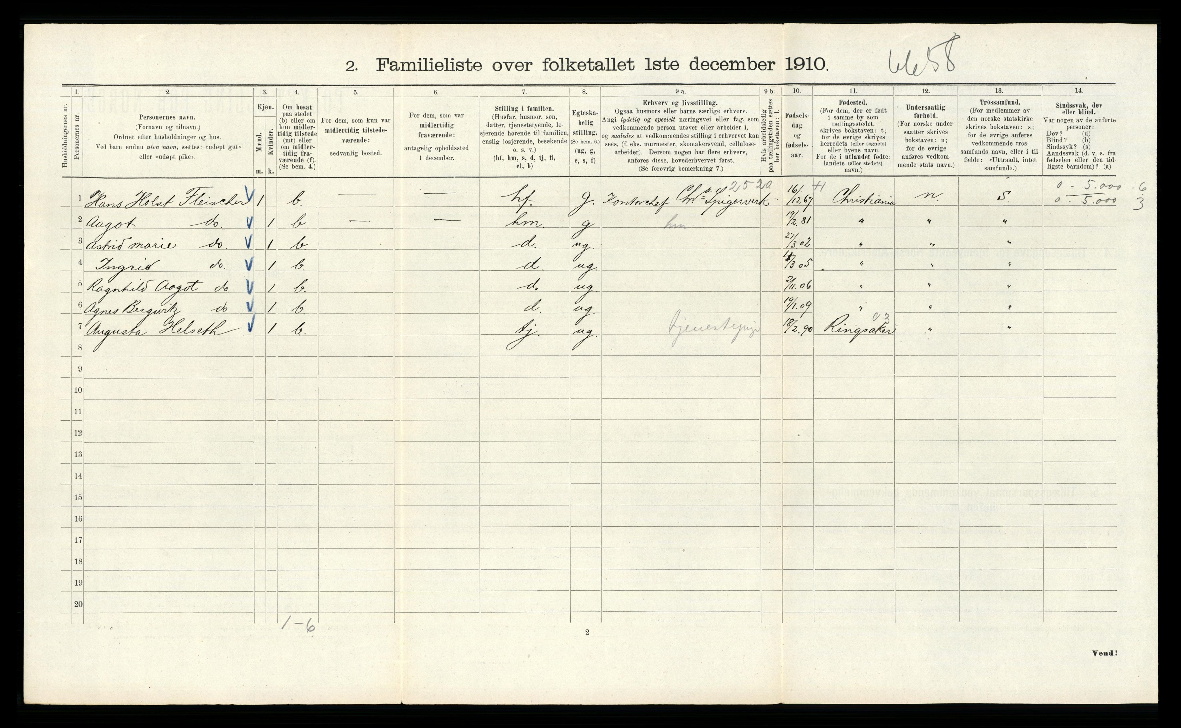 RA, 1910 census for Kristiania, 1910, p. 56934