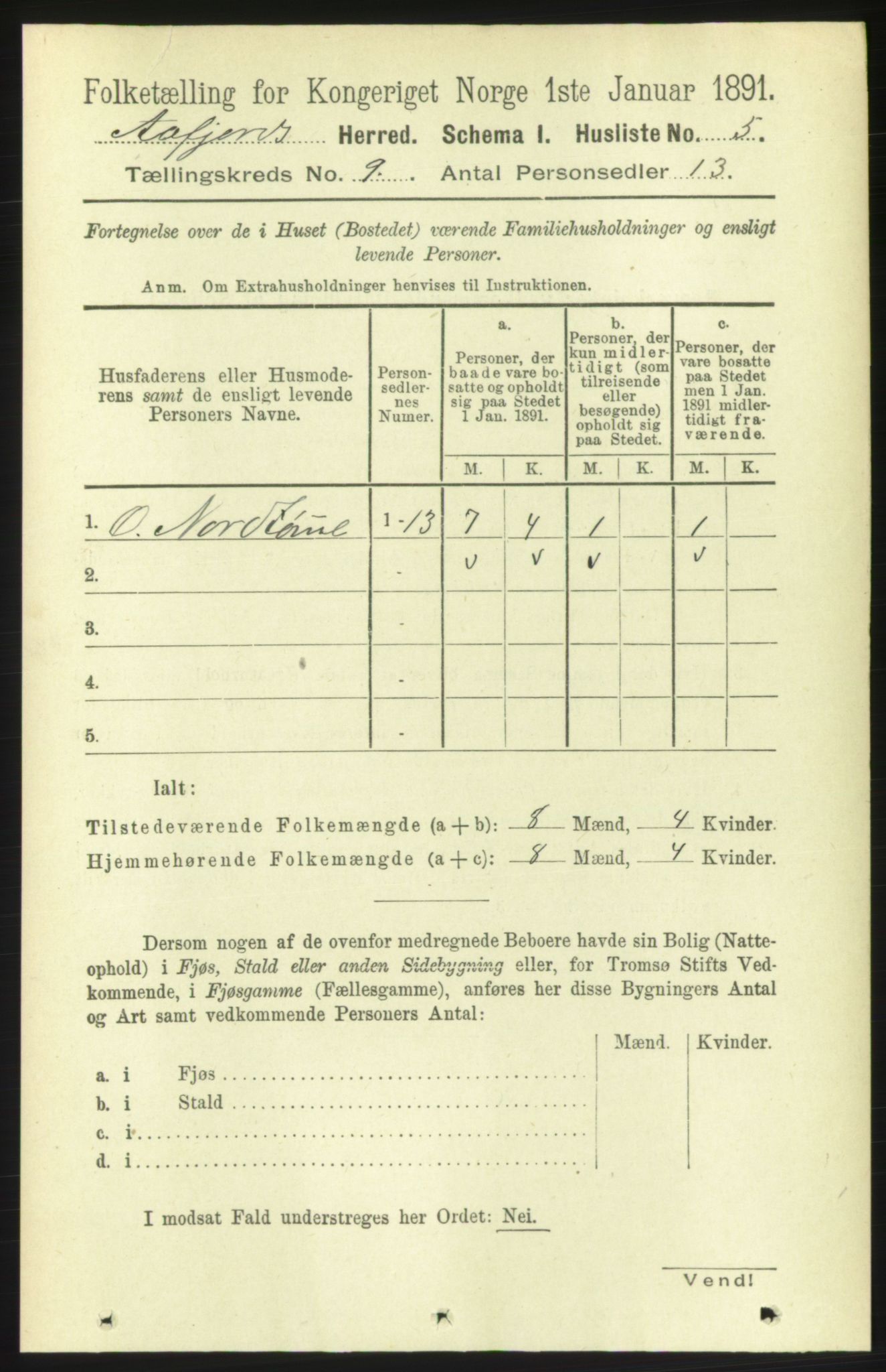 RA, 1891 census for 1630 Åfjord, 1891, p. 2369