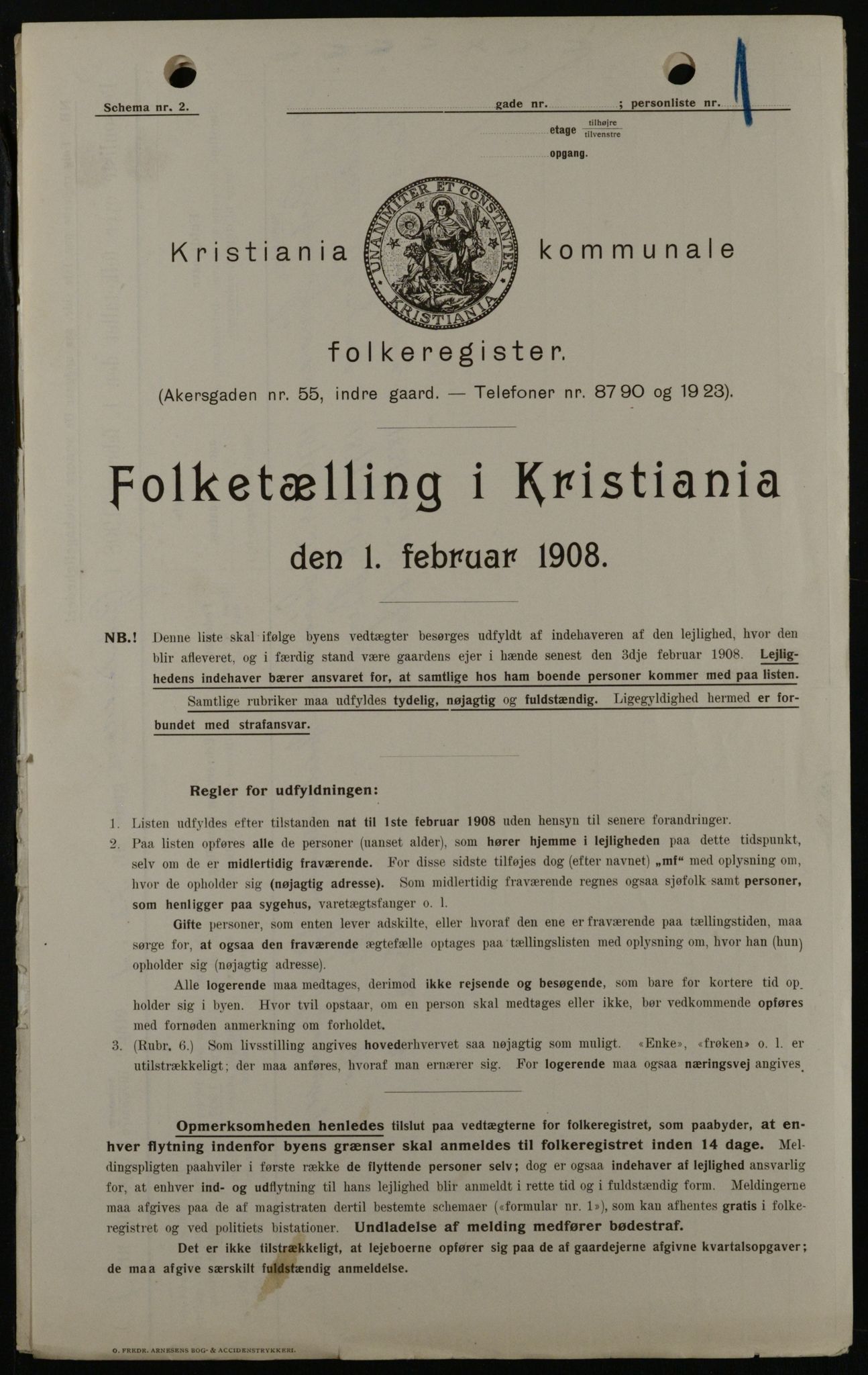 OBA, Municipal Census 1908 for Kristiania, 1908, p. 29153