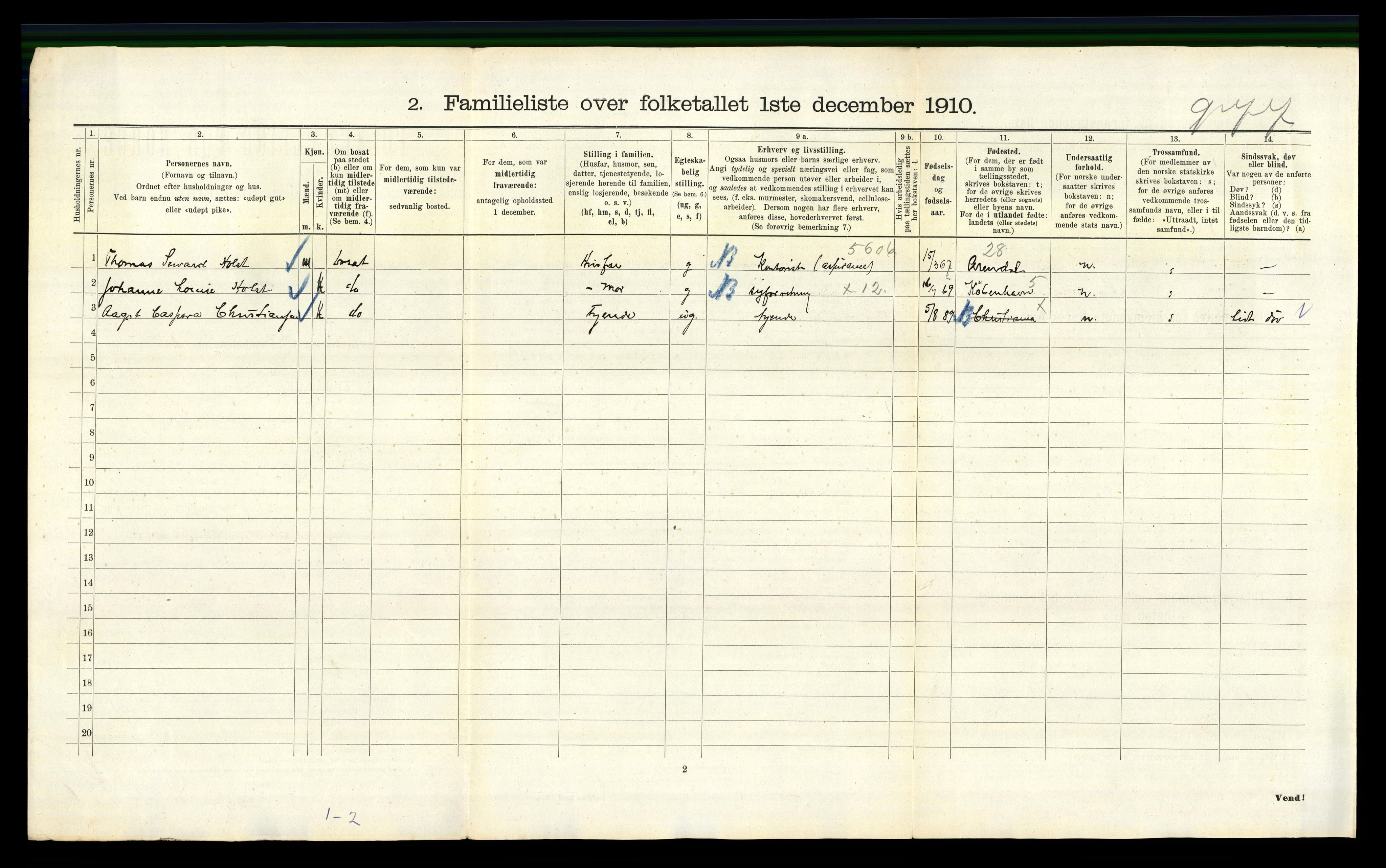 RA, 1910 census for Kristiania, 1910, p. 109272