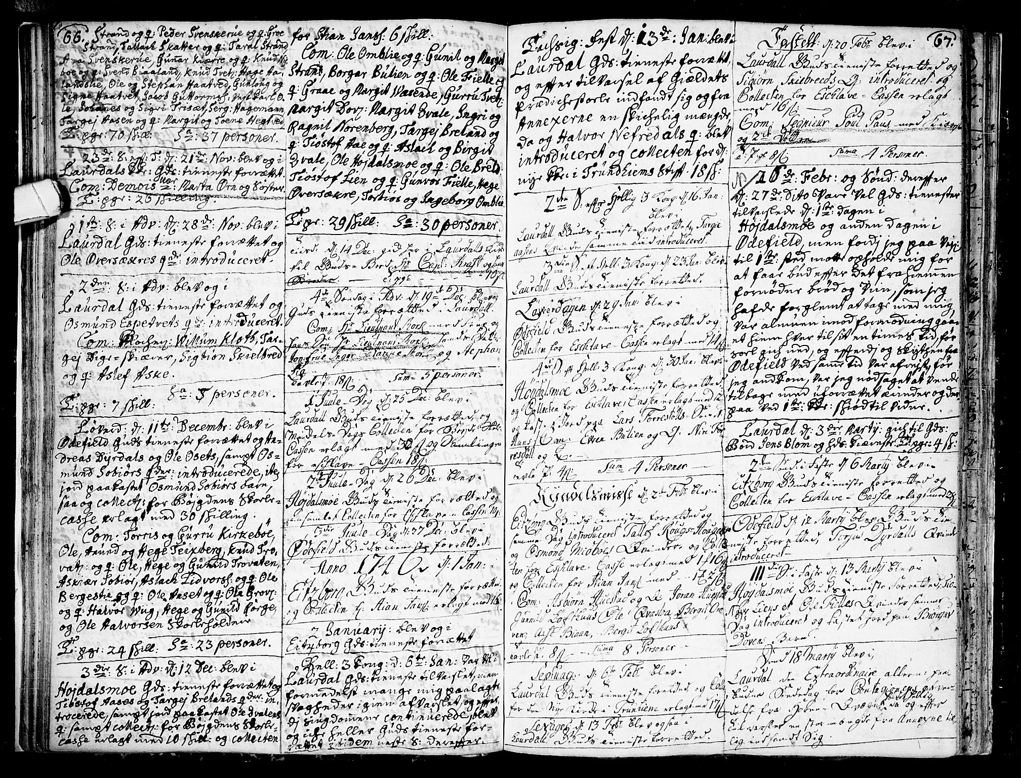 Lårdal kirkebøker, SAKO/A-284/F/Fa/L0002: Parish register (official) no. I 2, 1734-1754, p. 66-67