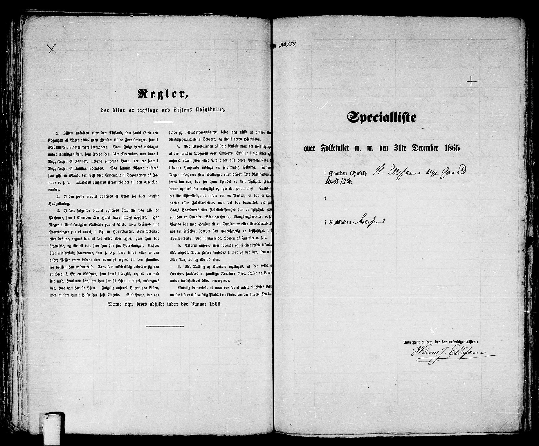 RA, 1865 census for Ålesund, 1865, p. 283