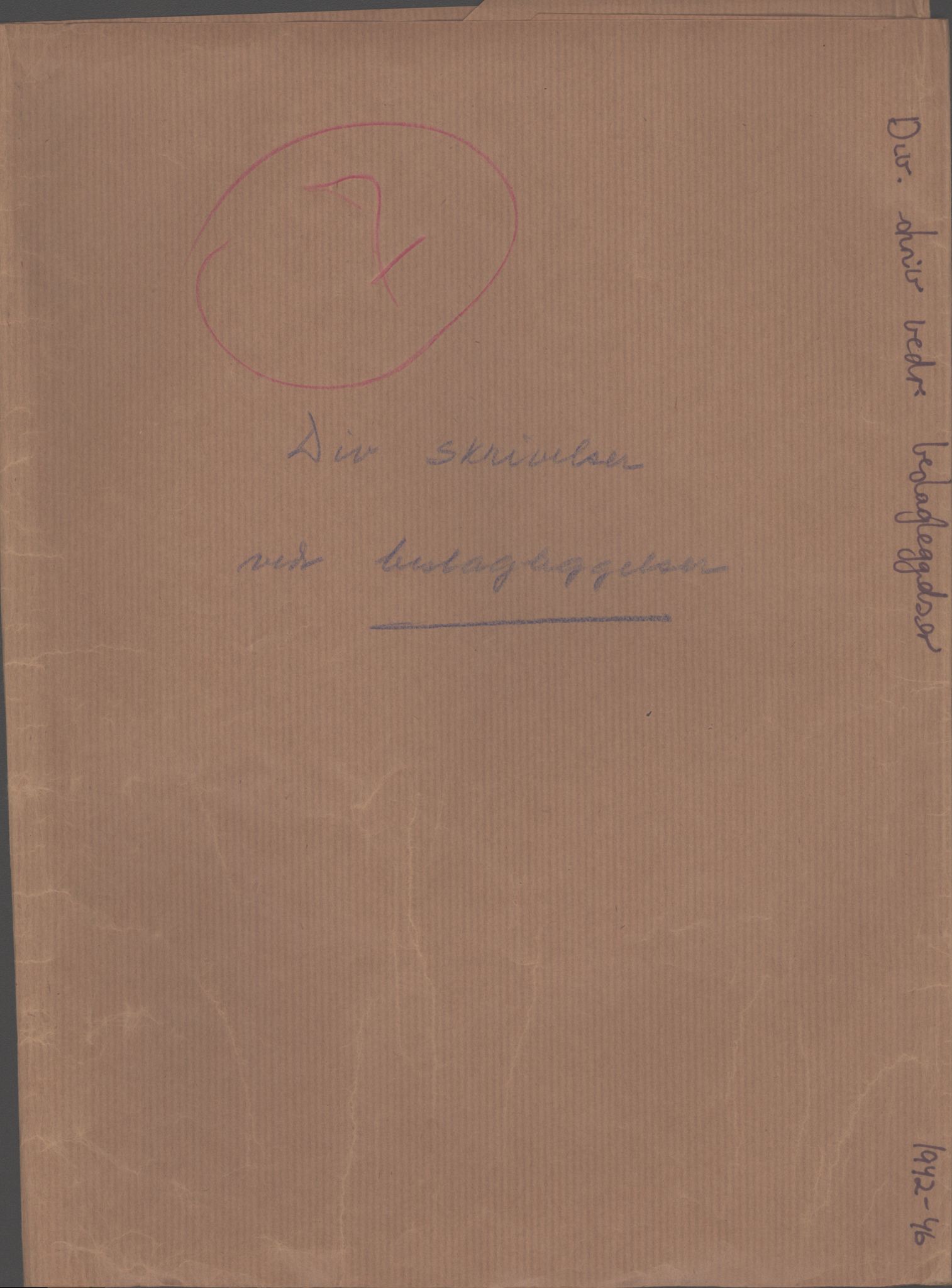 Forsvarsdepartementet, 10. kontor / Oppgjørskontoret, RA/RAFA-1225/D/Db/L0178: Lista oppgjørskontor, 1941-1947, p. 1025