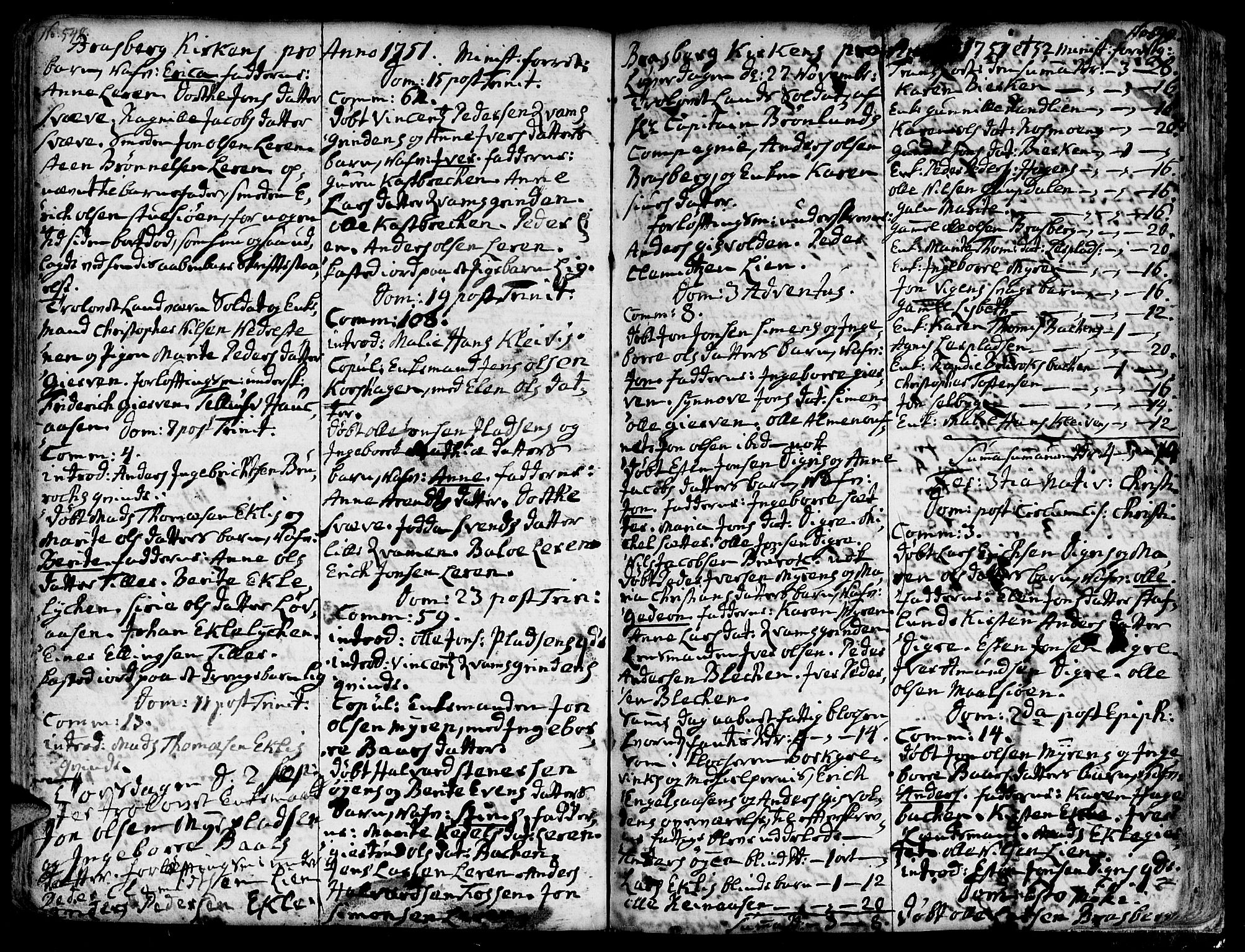 Ministerialprotokoller, klokkerbøker og fødselsregistre - Sør-Trøndelag, SAT/A-1456/606/L0278: Parish register (official) no. 606A01 /4, 1727-1780, p. 548-549