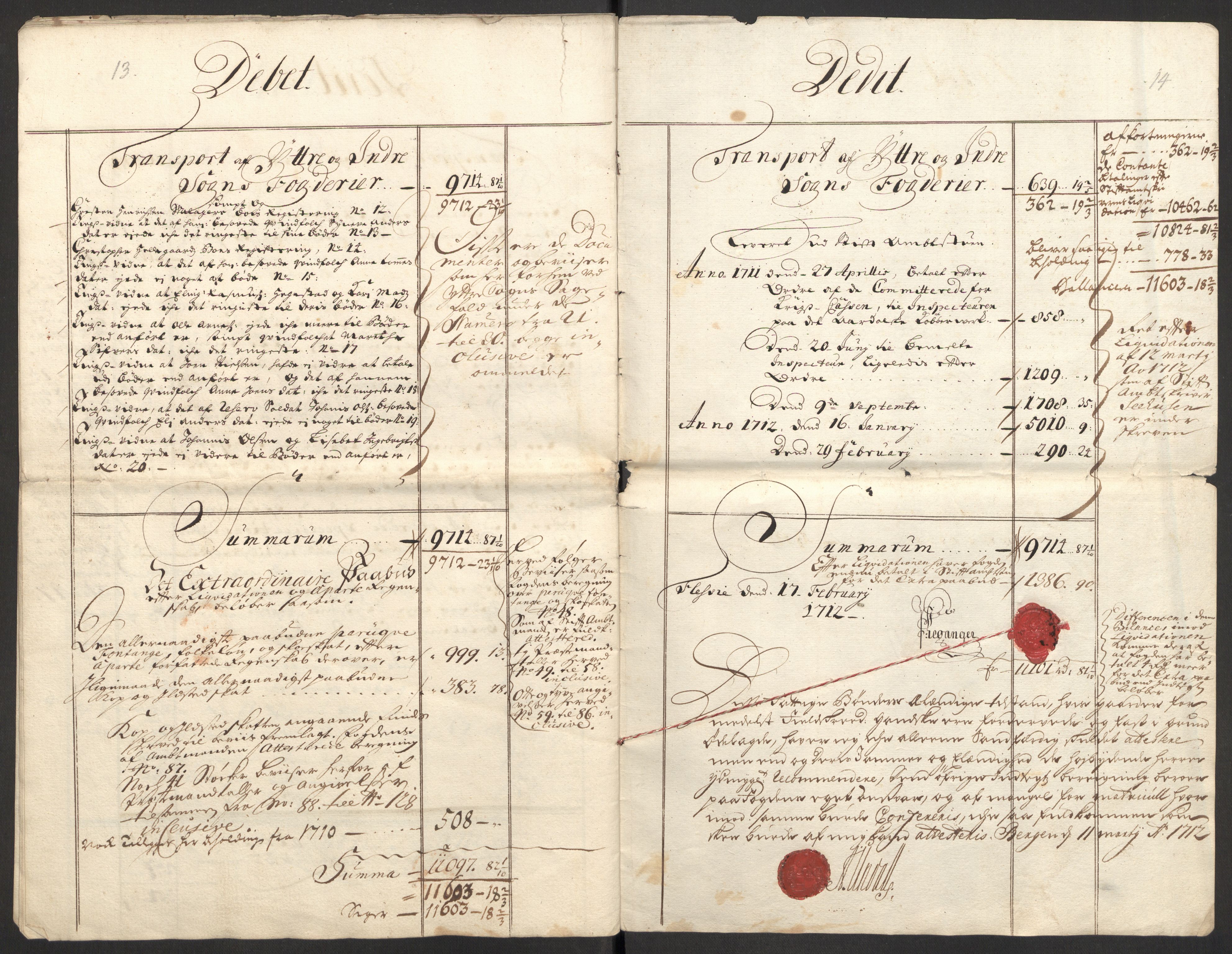 Rentekammeret inntil 1814, Reviderte regnskaper, Fogderegnskap, RA/EA-4092/R52/L3317: Fogderegnskap Sogn, 1711, p. 10