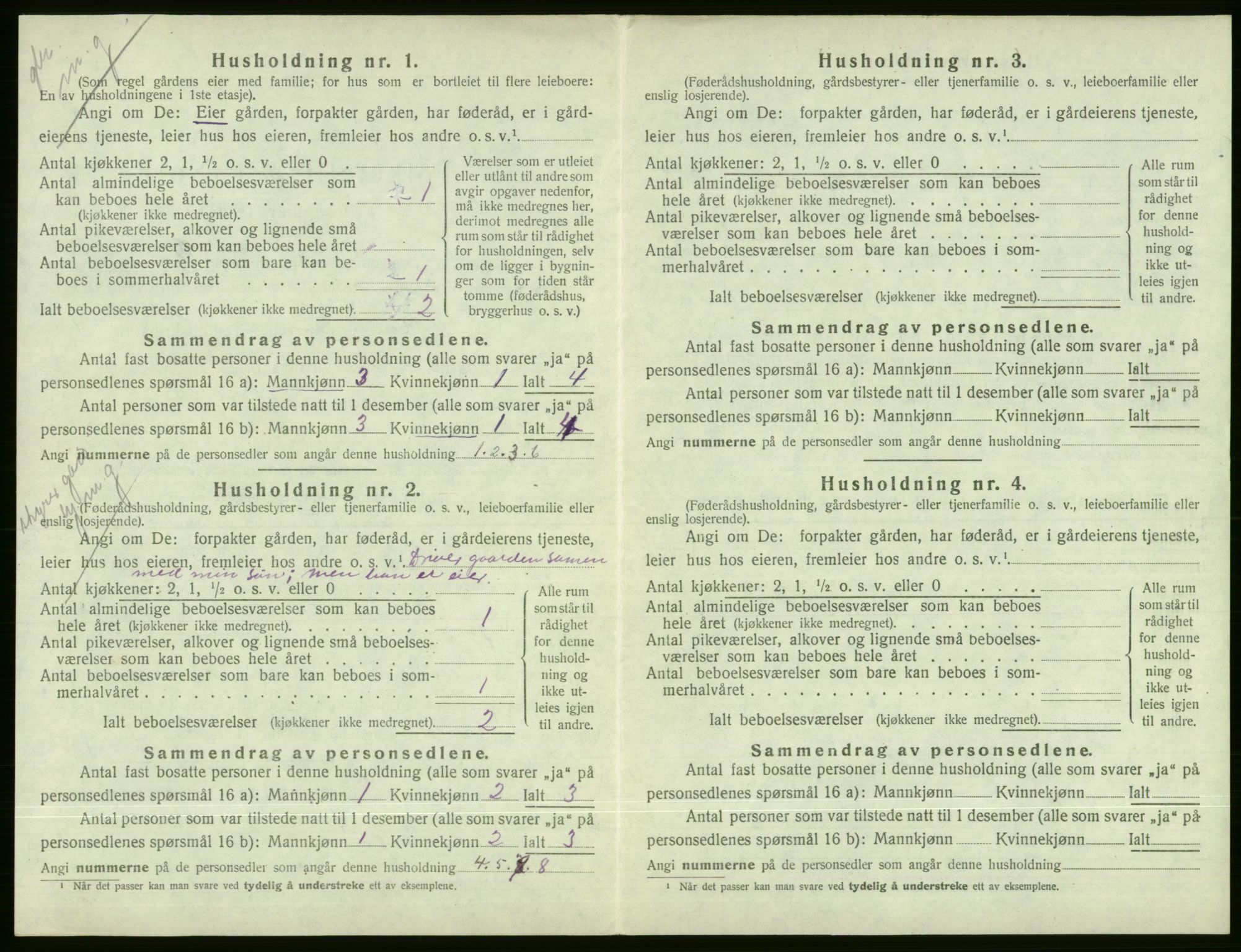 SAB, 1920 census for Voss, 1920, p. 1760