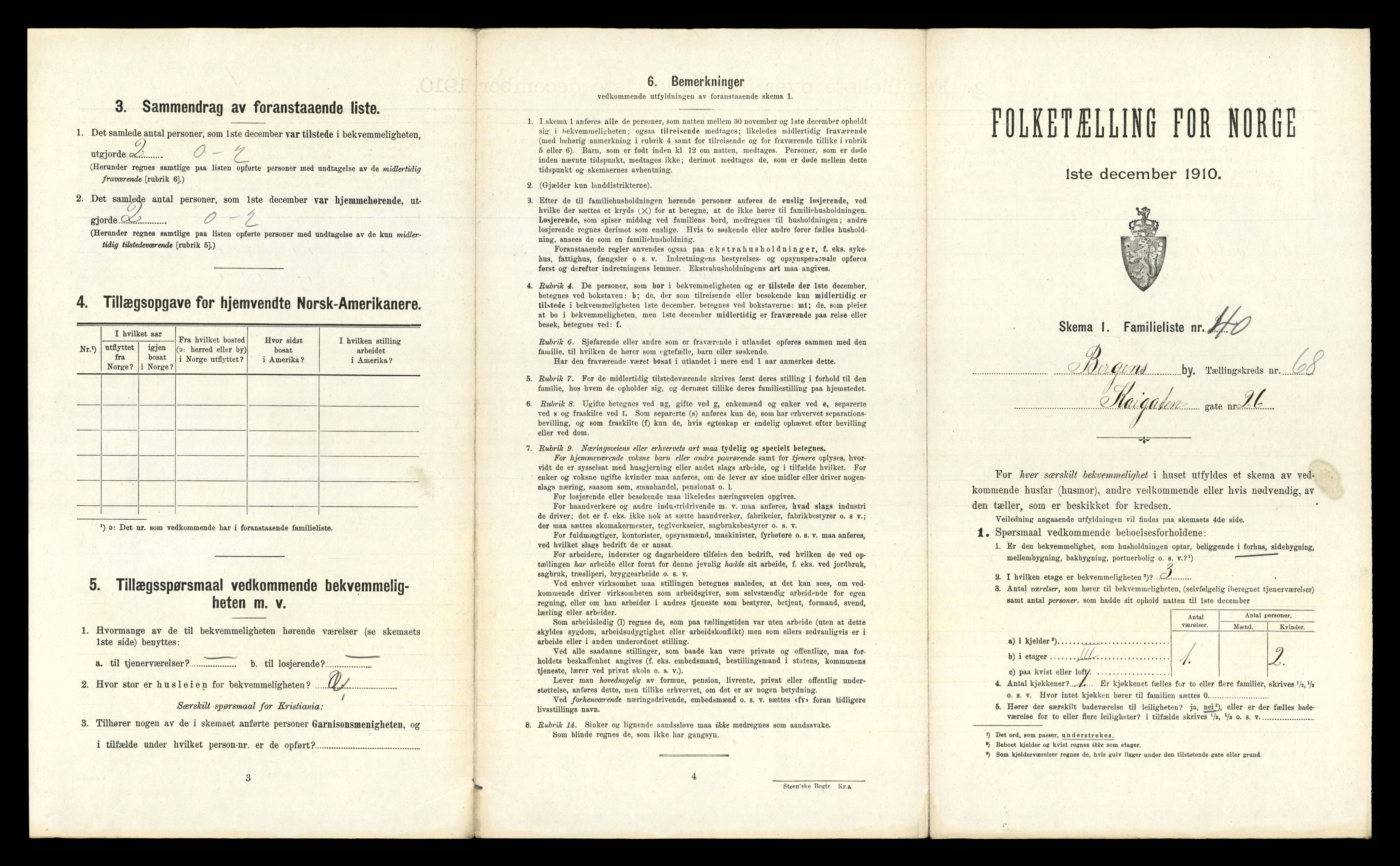 RA, 1910 census for Bergen, 1910, p. 23761