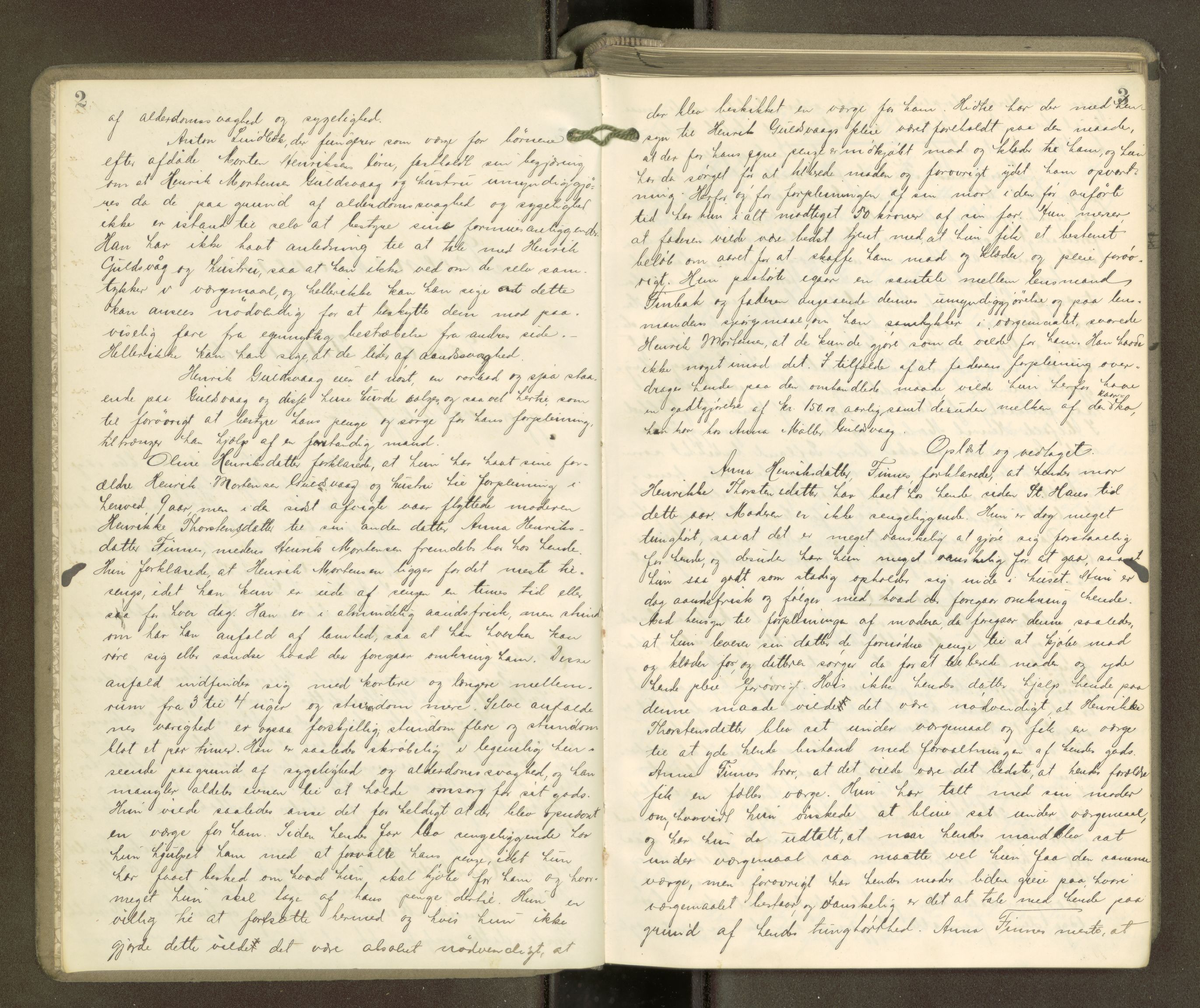 Søndre Helgeland sorenskriveri, AV/SAT-A-4575/1/1/1B/1Bb/L0004: Ekstrarettsprotokoll, 1906-1910, p. 2-3