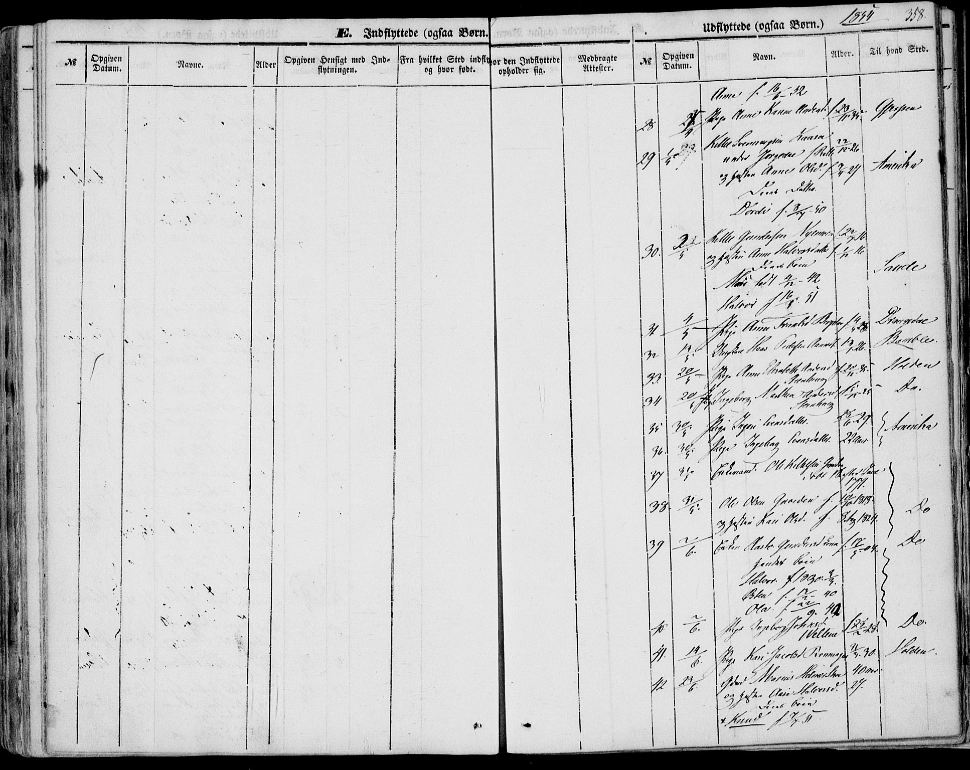 Bø kirkebøker, SAKO/A-257/F/Fa/L0008: Parish register (official) no. 8, 1849-1861, p. 358