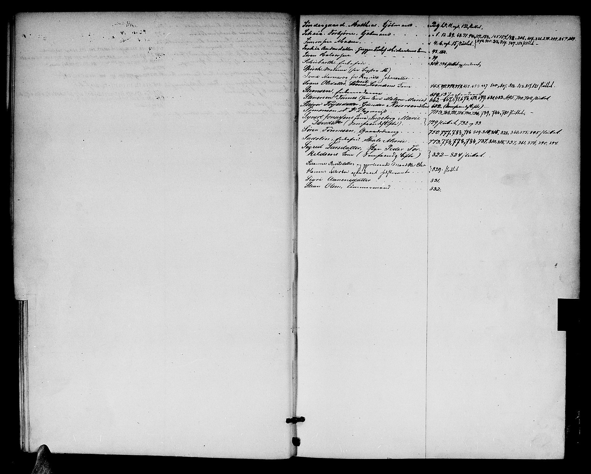 Kristiansand byrett, AV/SAK-1223-0001/H/Hc/L0024: Skifteprotokoll nr. 20, med register, 1846-1852