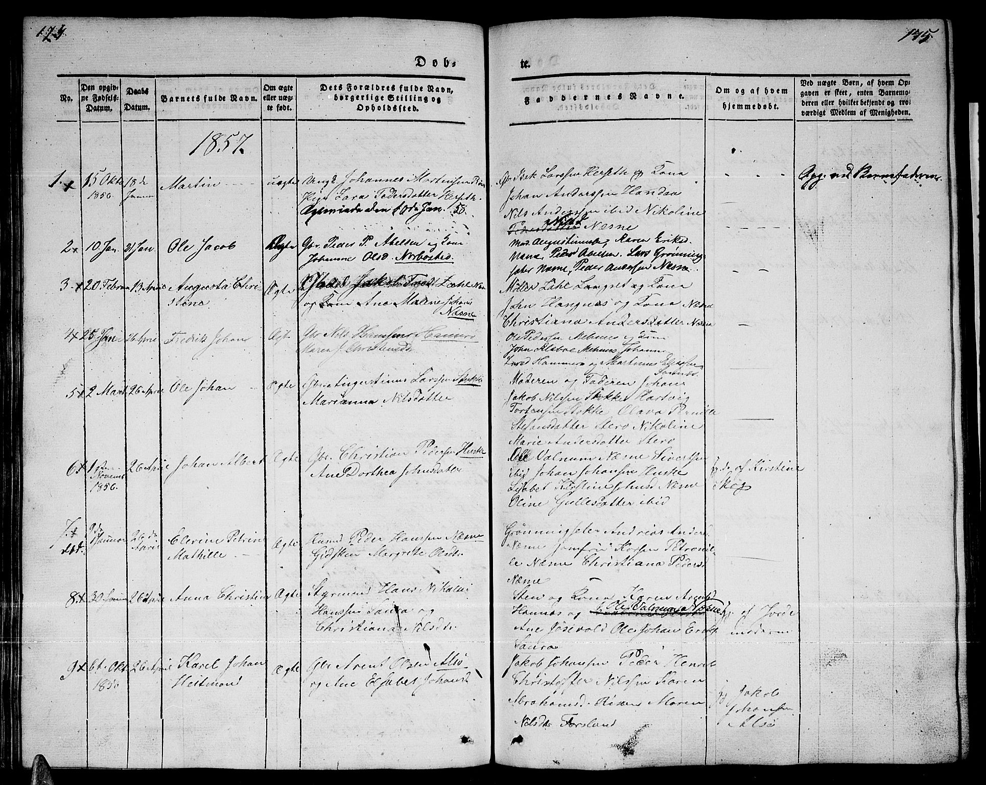 Ministerialprotokoller, klokkerbøker og fødselsregistre - Nordland, AV/SAT-A-1459/838/L0555: Parish register (copy) no. 838C02, 1842-1861, p. 174-175