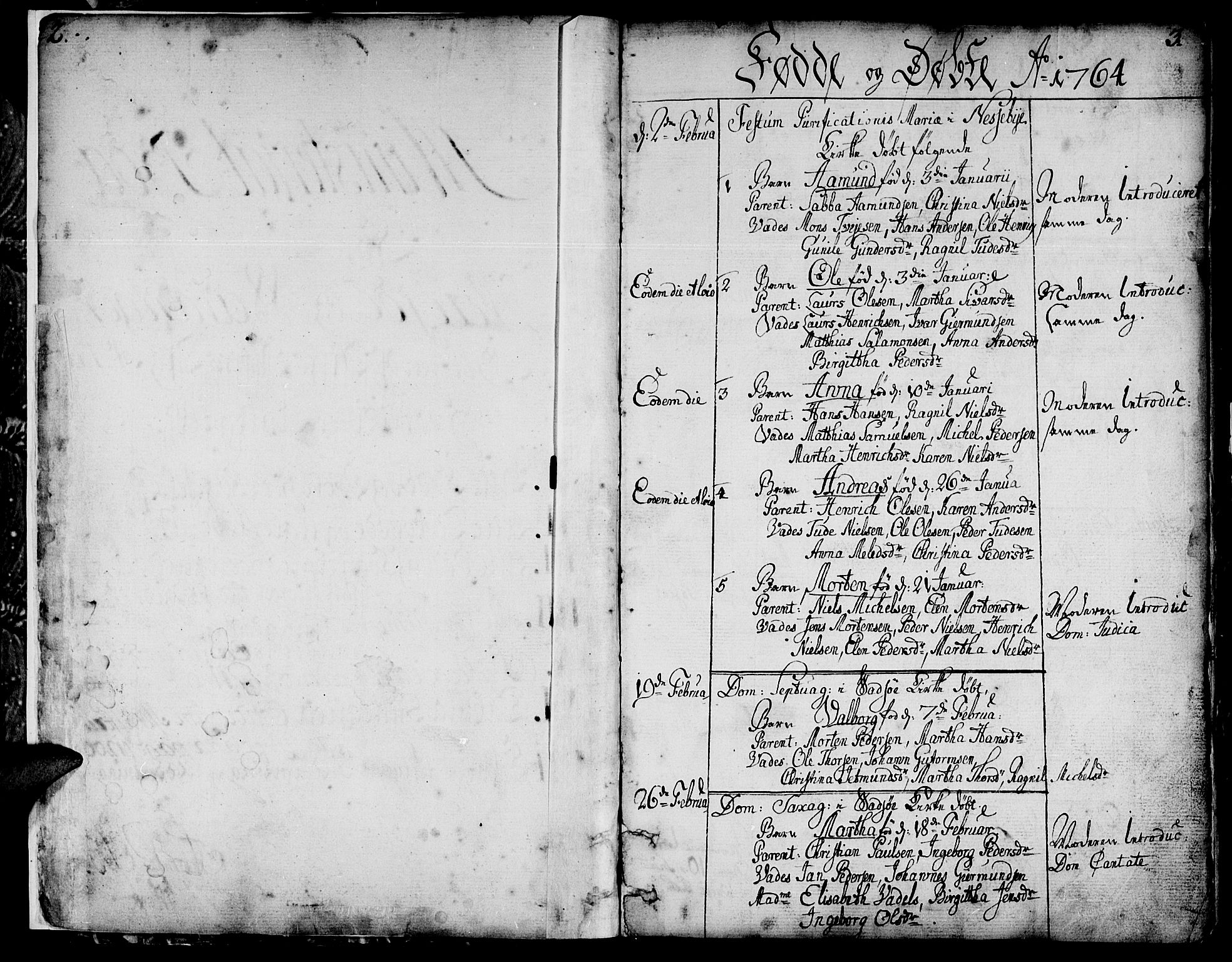 Vadsø sokneprestkontor, SATØ/S-1325/H/Ha/L0002kirke: Parish register (official) no. 2, 1764-1821, p. 3