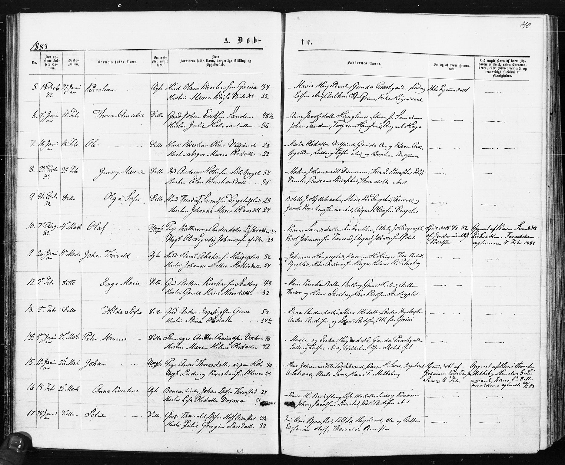 Spydeberg prestekontor Kirkebøker, AV/SAO-A-10924/F/Fa/L0007: Parish register (official) no. I 7, 1875-1885, p. 40