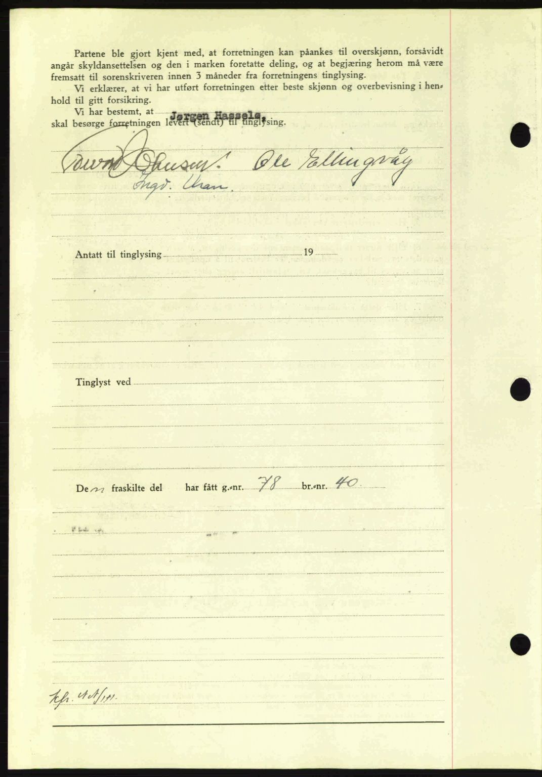 Nordmøre sorenskriveri, AV/SAT-A-4132/1/2/2Ca: Mortgage book no. A93, 1942-1942, Diary no: : 2363/1942