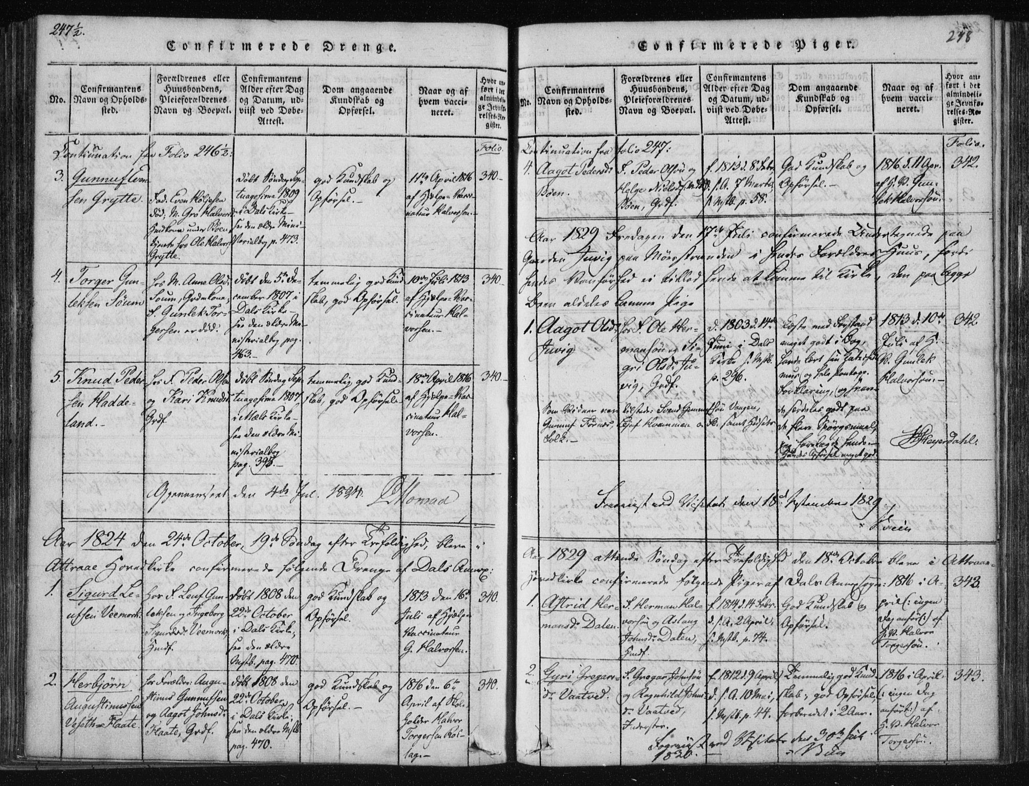 Tinn kirkebøker, SAKO/A-308/F/Fc/L0001: Parish register (official) no. III 1, 1815-1843, p. 248