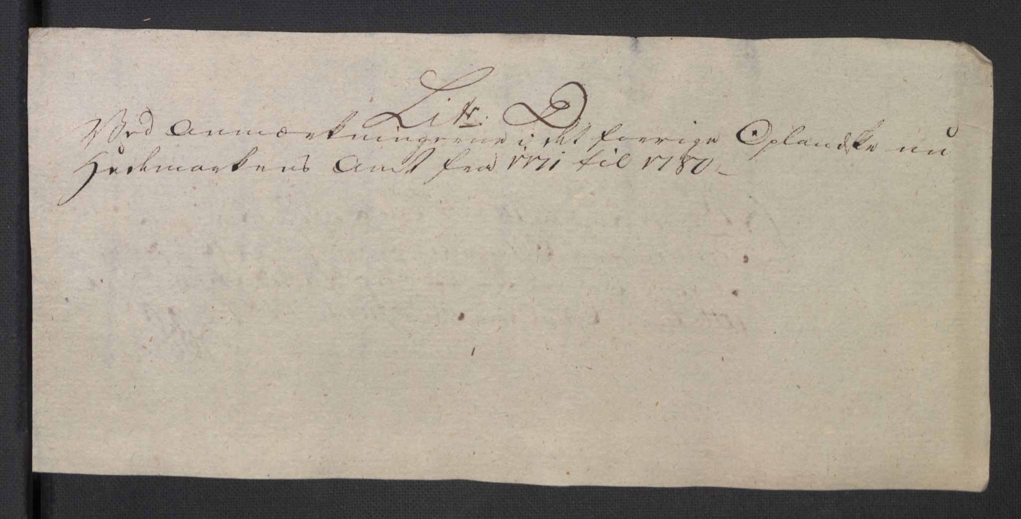 Rentekammeret inntil 1814, Reviderte regnskaper, Mindre regnskaper, RA/EA-4068/Rb/L0014: Opplands amt, 1771-1779, p. 603