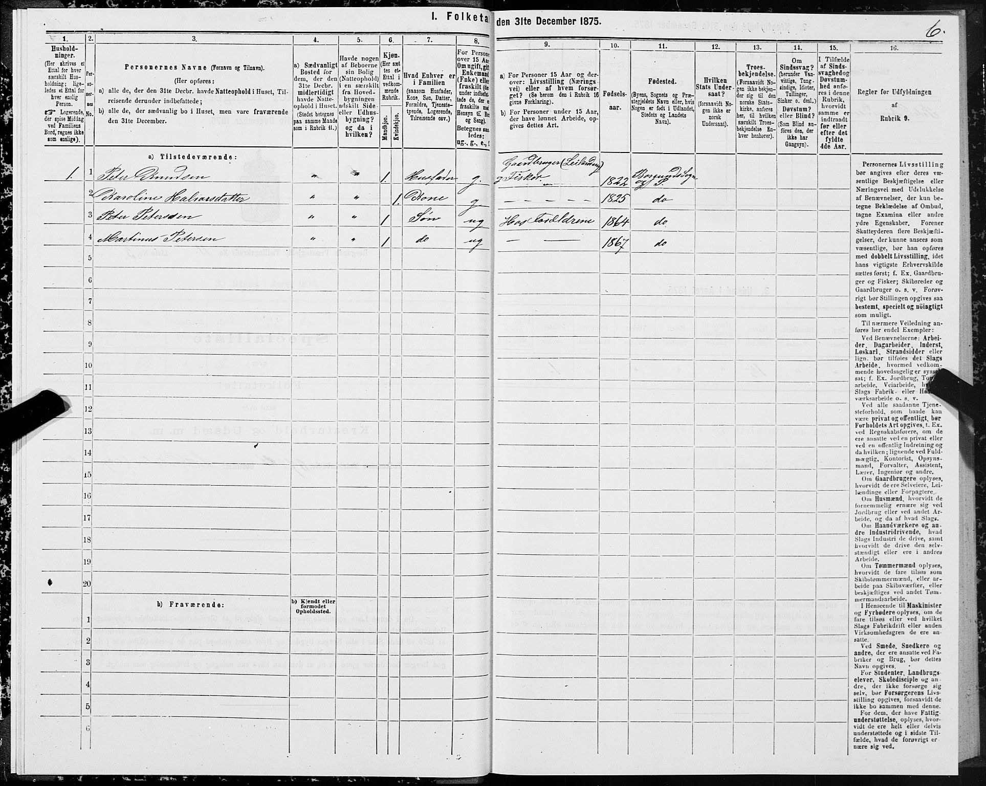 SAT, 1875 census for 1531P Borgund, 1875, p. 6006