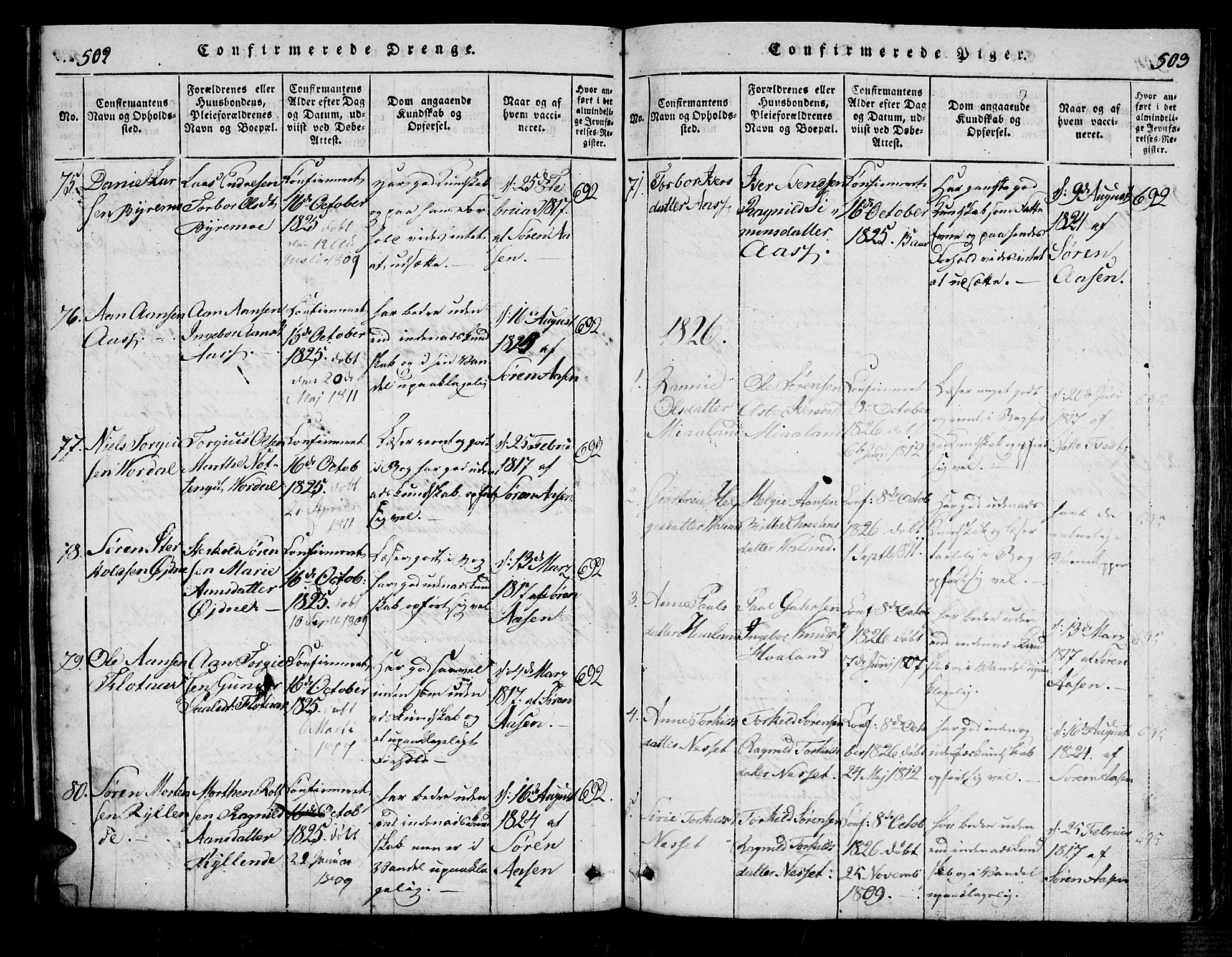 Bjelland sokneprestkontor, SAK/1111-0005/F/Fa/Fac/L0001: Parish register (official) no. A 1, 1815-1866, p. 502-503