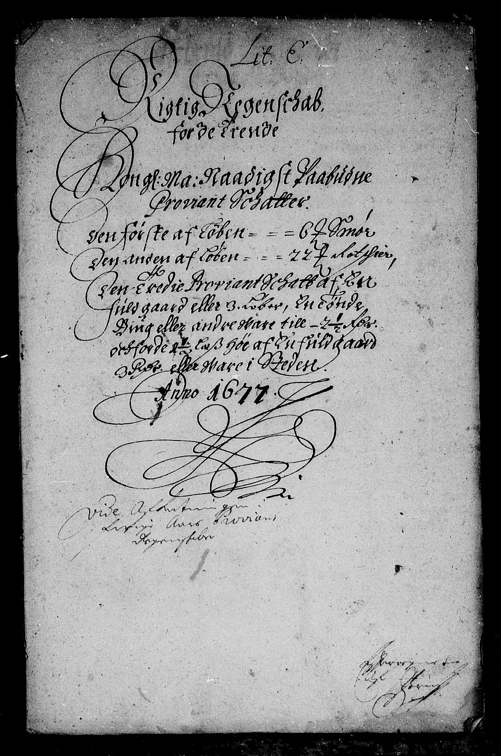 Rentekammeret inntil 1814, Reviderte regnskaper, Stiftamtstueregnskaper, Bergen stiftamt, RA/EA-6043/R/Rc/L0049: Bergen stiftamt, 1675-1677