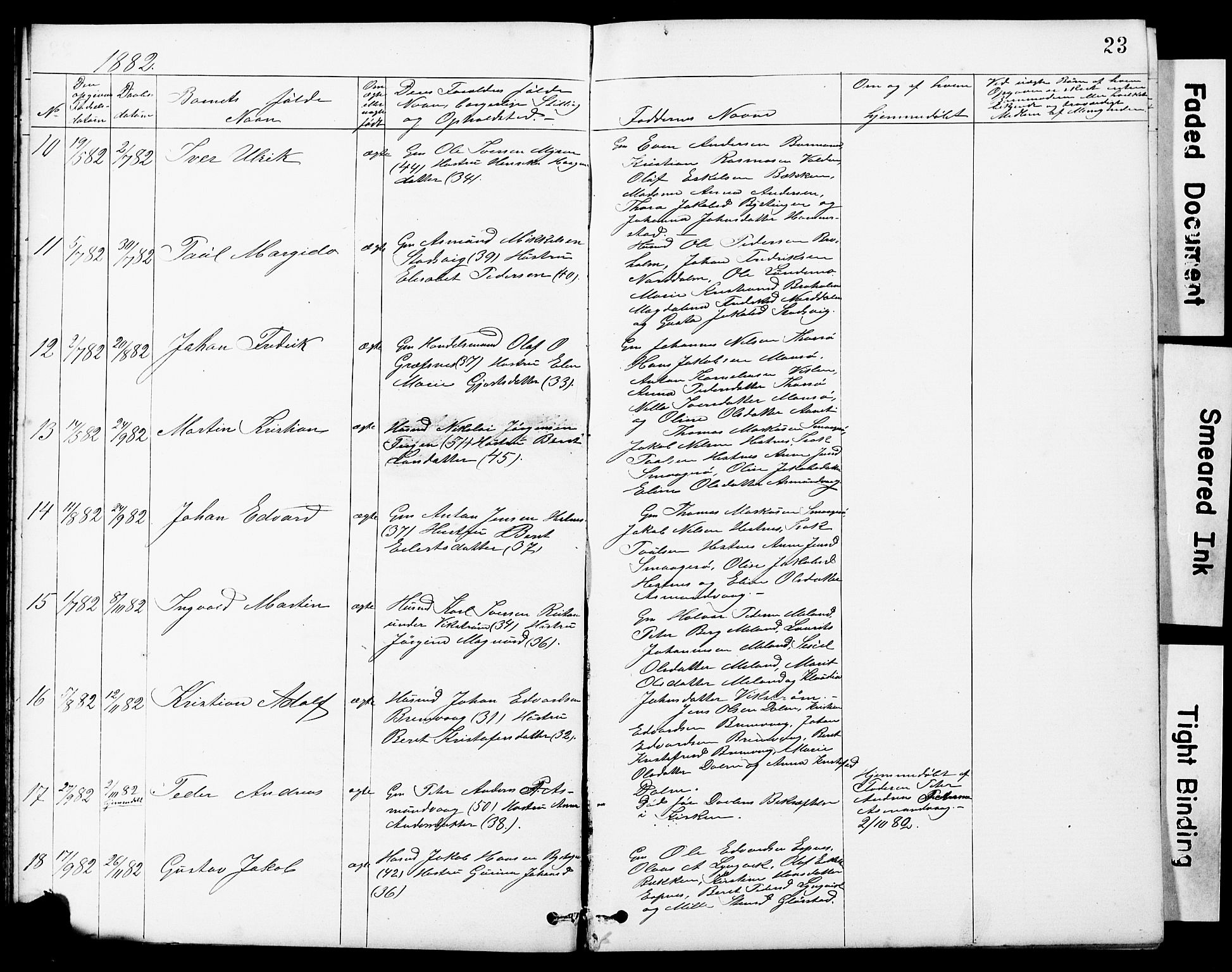 Ministerialprotokoller, klokkerbøker og fødselsregistre - Sør-Trøndelag, AV/SAT-A-1456/634/L0541: Parish register (copy) no. 634C03, 1874-1891, p. 23