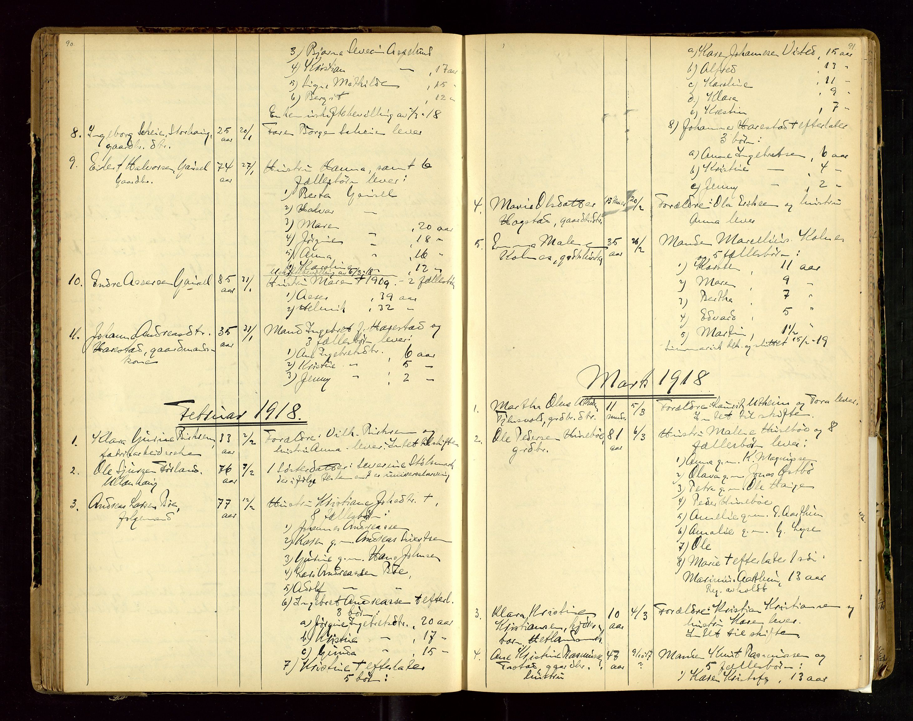 Jæren sorenskriveri, AV/SAST-A-100310/01/5/52/52B/L0003: DØDSFALLPROTOKOLL, 1910-1916, p. 90-91