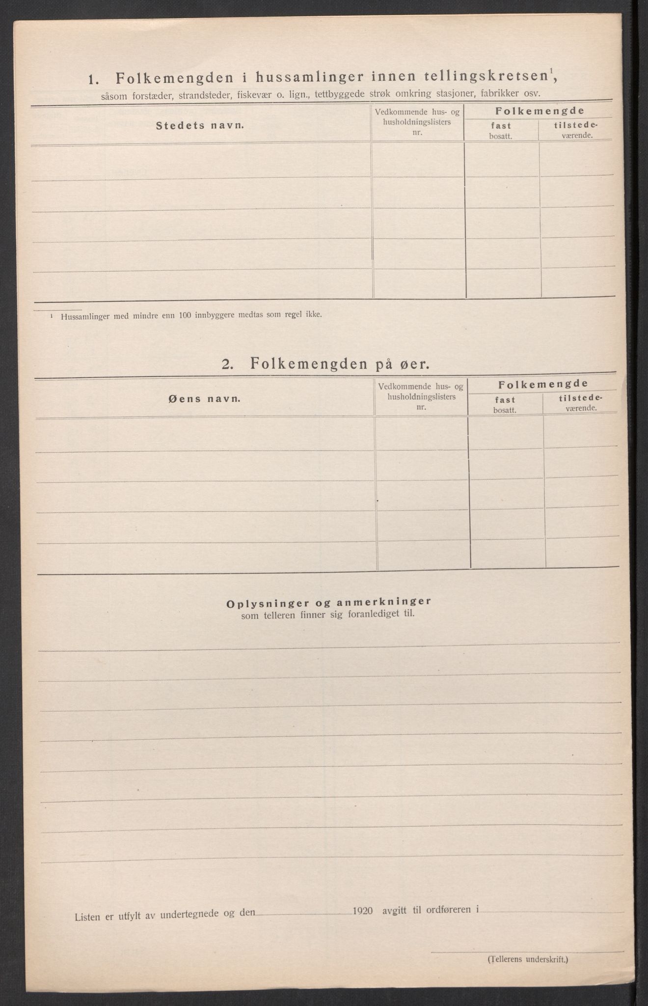 SAK, 1920 census for Nes (V-A), 1920, p. 31