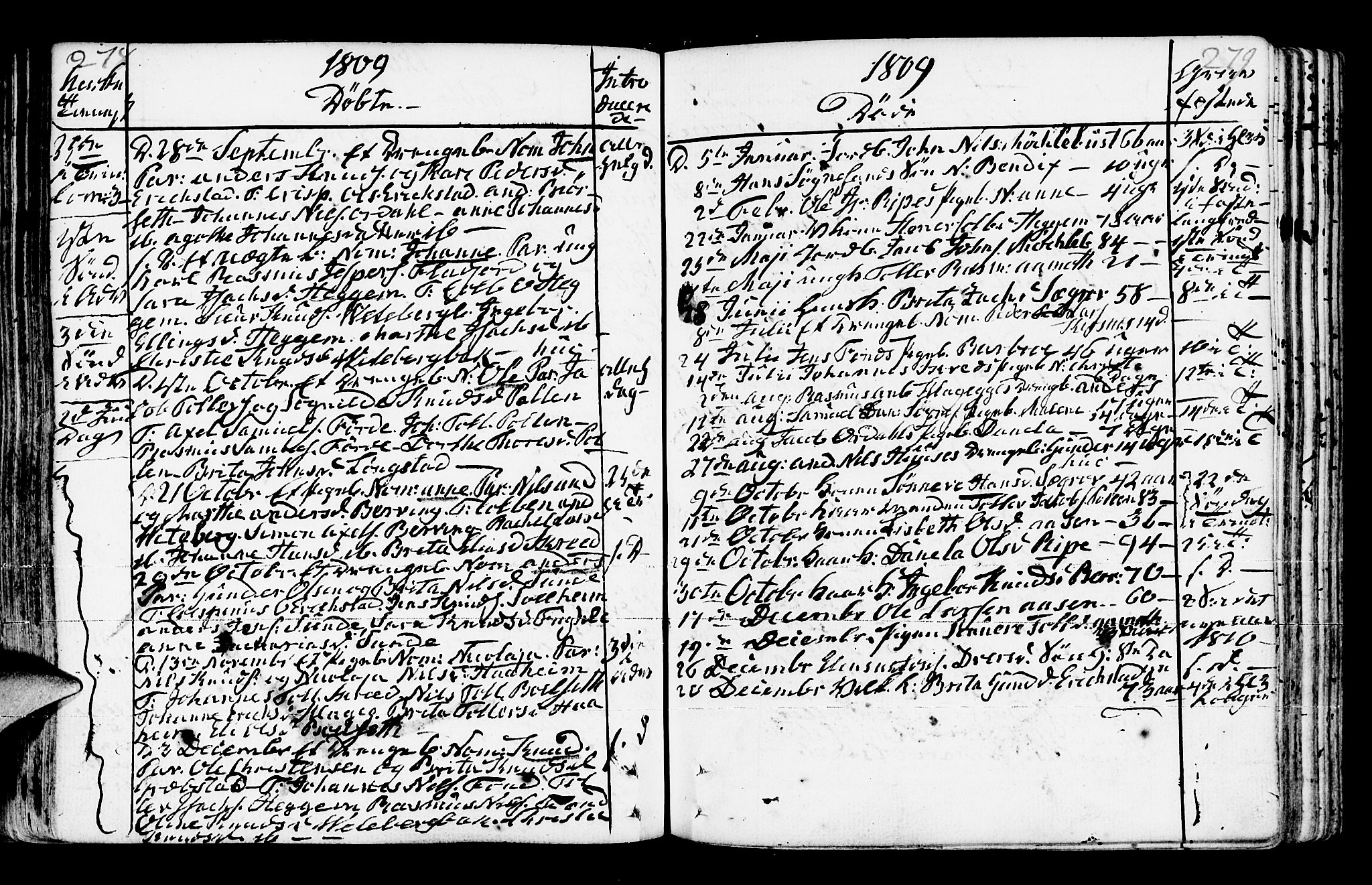 Jølster sokneprestembete, AV/SAB-A-80701/H/Haa/Haaa/L0006: Parish register (official) no. A 6, 1790-1821, p. 278-279