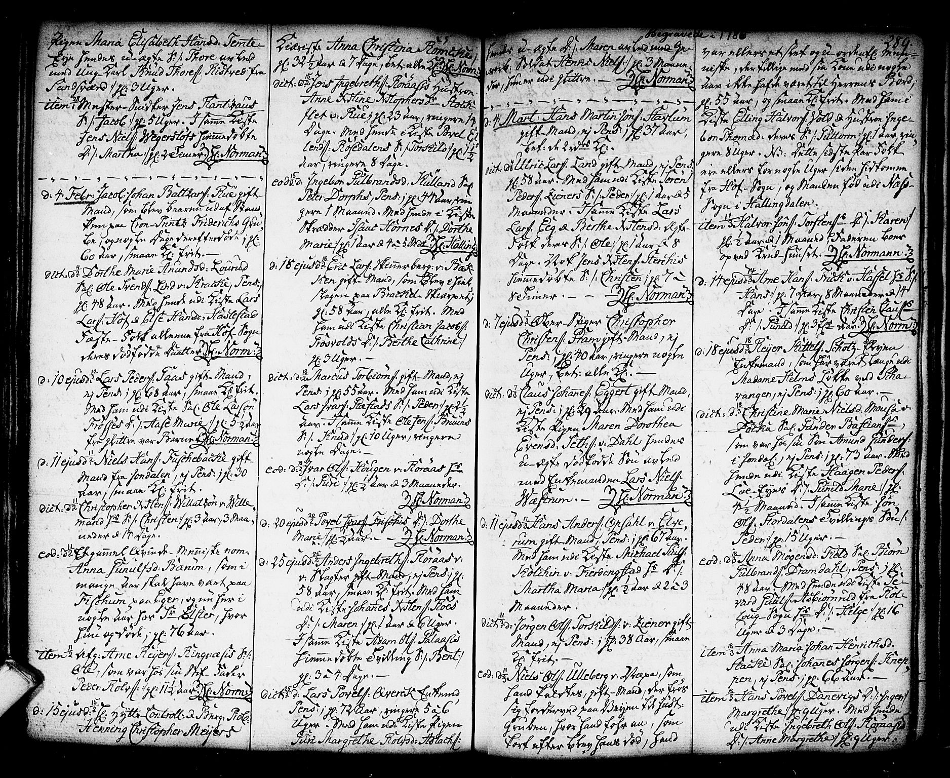 Kongsberg kirkebøker, SAKO/A-22/F/Fa/L0006: Parish register (official) no. I 6, 1783-1797, p. 289