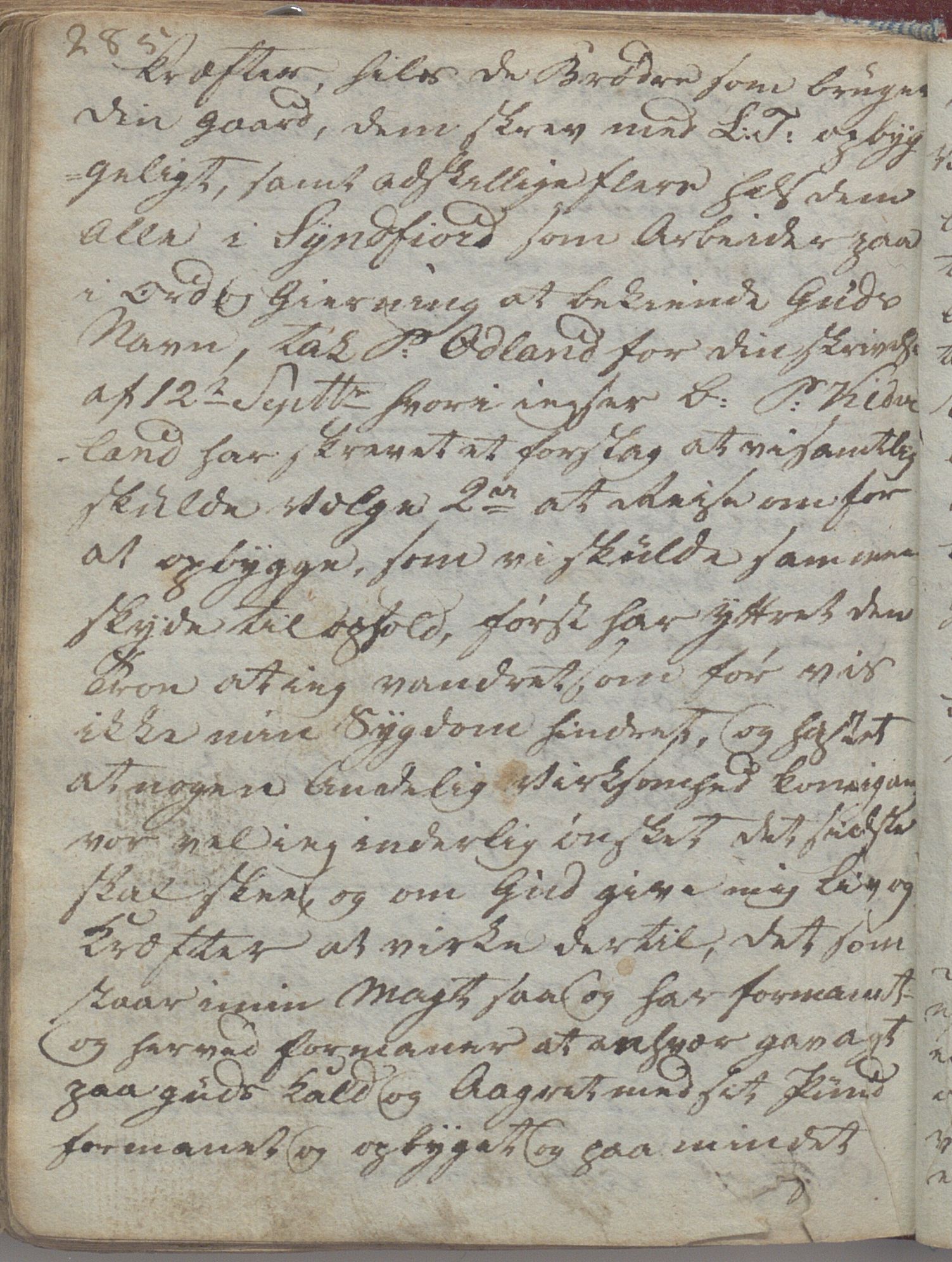 Heggtveitsamlingen, TMF/A-1007/H/L0047/0005: Kopibøker, brev etc.  / "MF I"(Kopibok frå Heggtveits samling), 1800-1823, p. 285