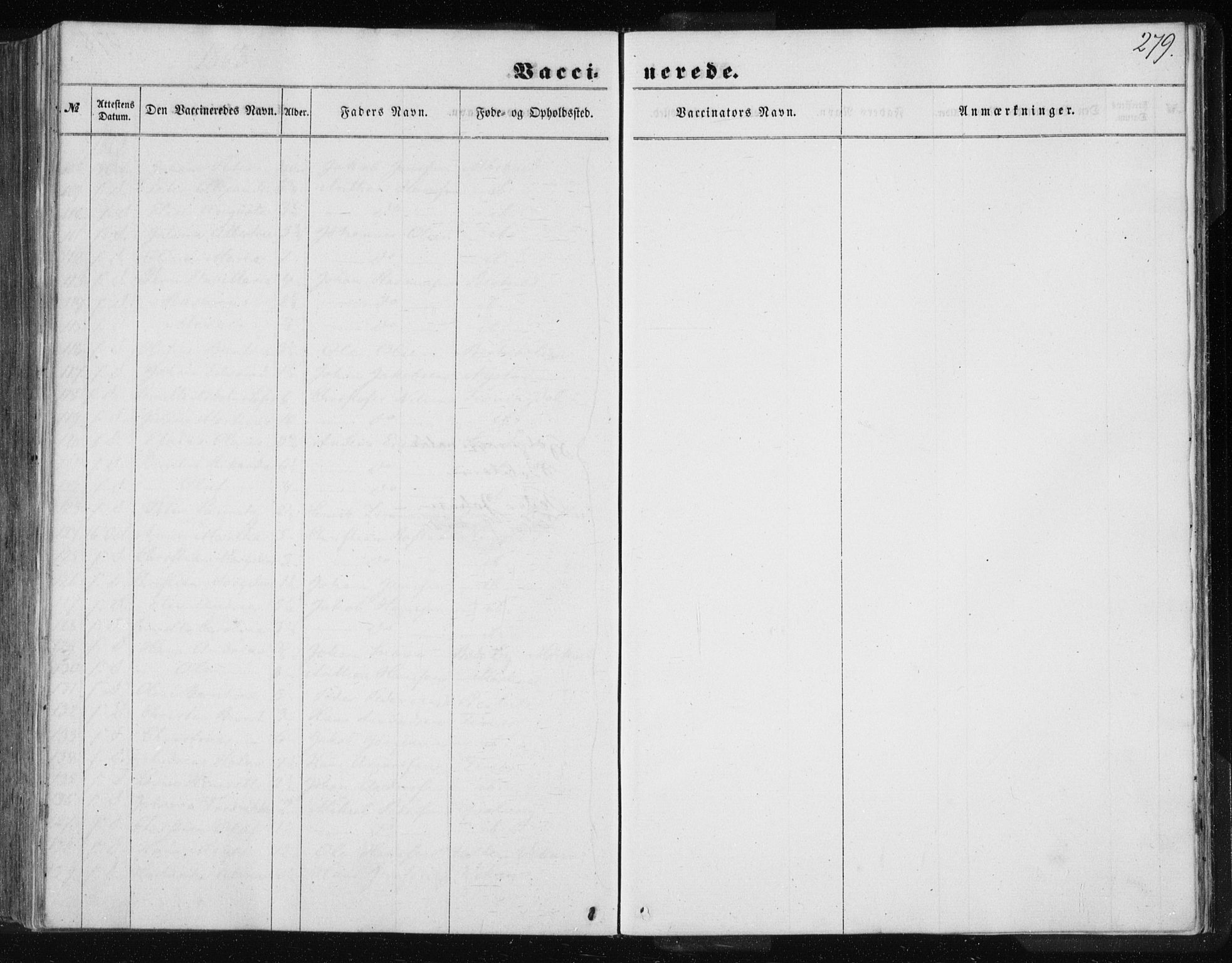 Ministerialprotokoller, klokkerbøker og fødselsregistre - Nordland, AV/SAT-A-1459/801/L0028: Parish register (copy) no. 801C03, 1855-1867, p. 279