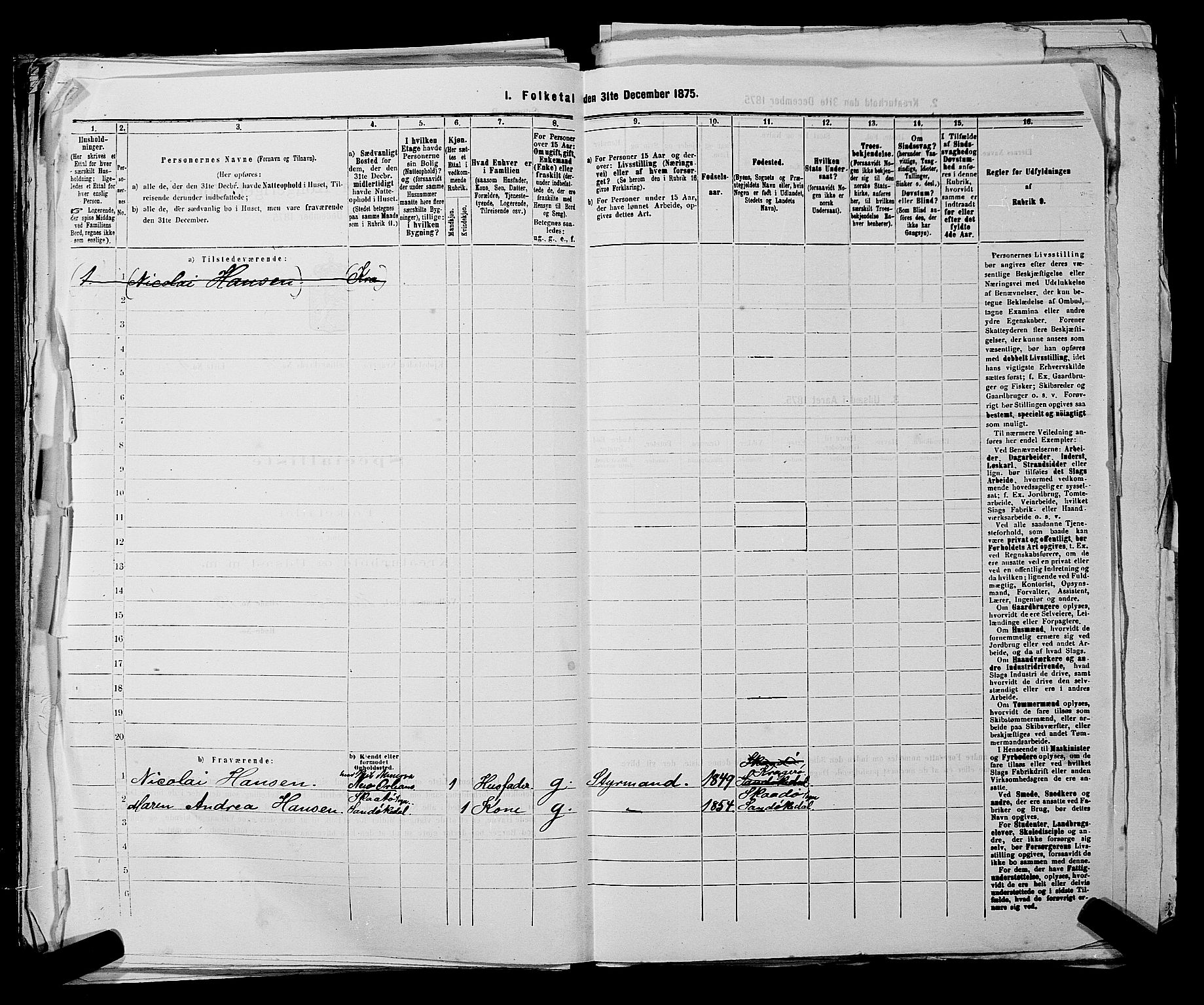 SAKO, 1875 census for 0801P Kragerø, 1875, p. 333