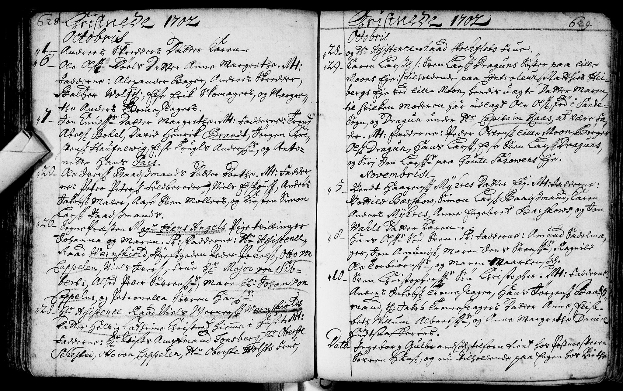 Bragernes kirkebøker, AV/SAKO-A-6/F/Fa/L0002: Parish register (official) no. I 2, 1680-1705, p. 628-629