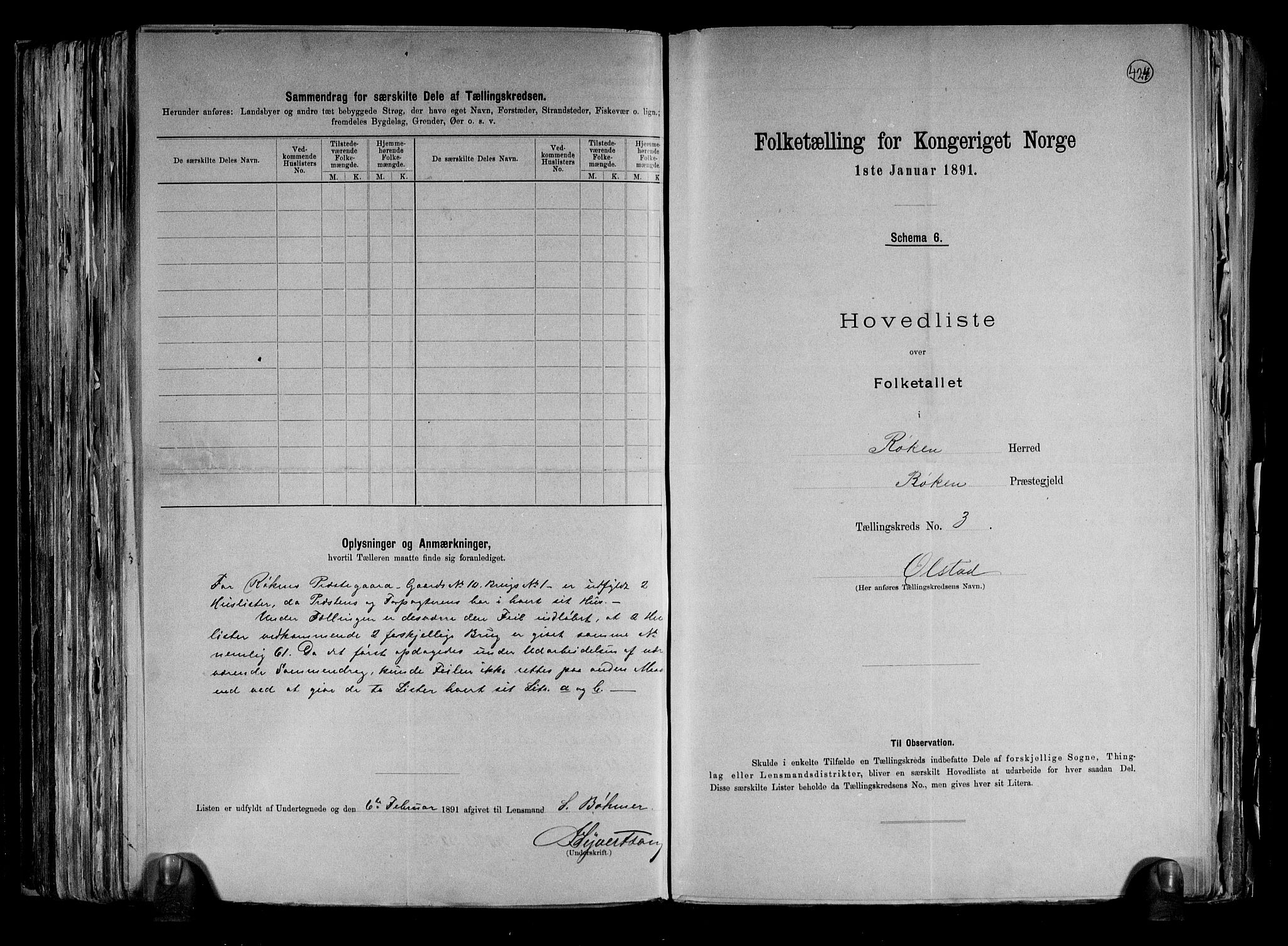 RA, 1891 census for 0627 Røyken, 1891, p. 9