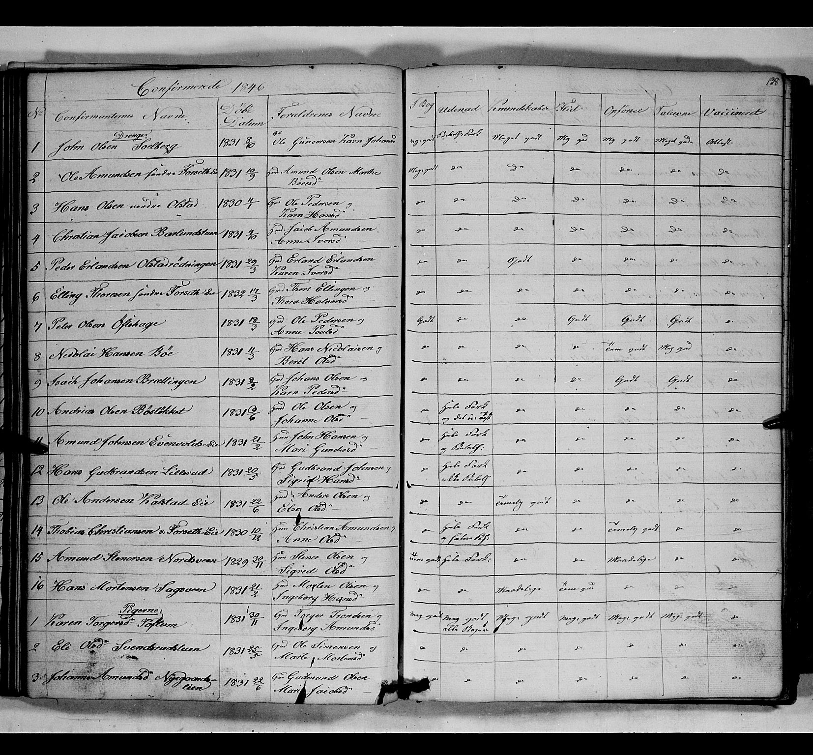 Gausdal prestekontor, SAH/PREST-090/H/Ha/Hab/L0005: Parish register (copy) no. 5, 1846-1867, p. 138