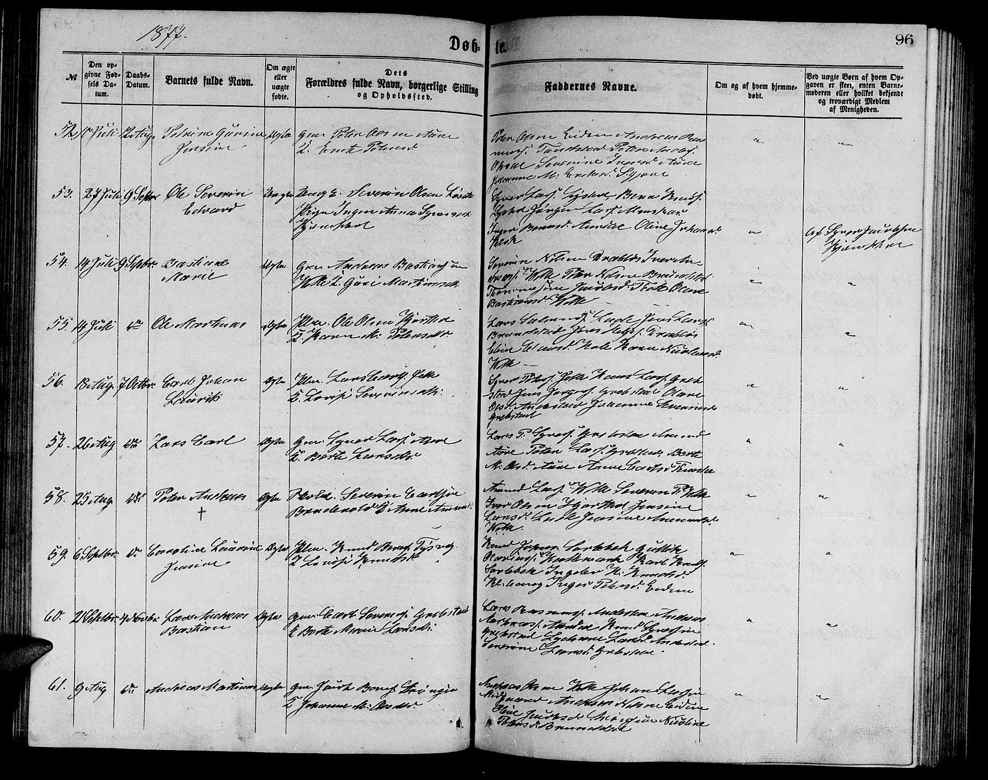 Ministerialprotokoller, klokkerbøker og fødselsregistre - Møre og Romsdal, AV/SAT-A-1454/523/L0338: Parish register (copy) no. 523C01, 1865-1877, p. 96